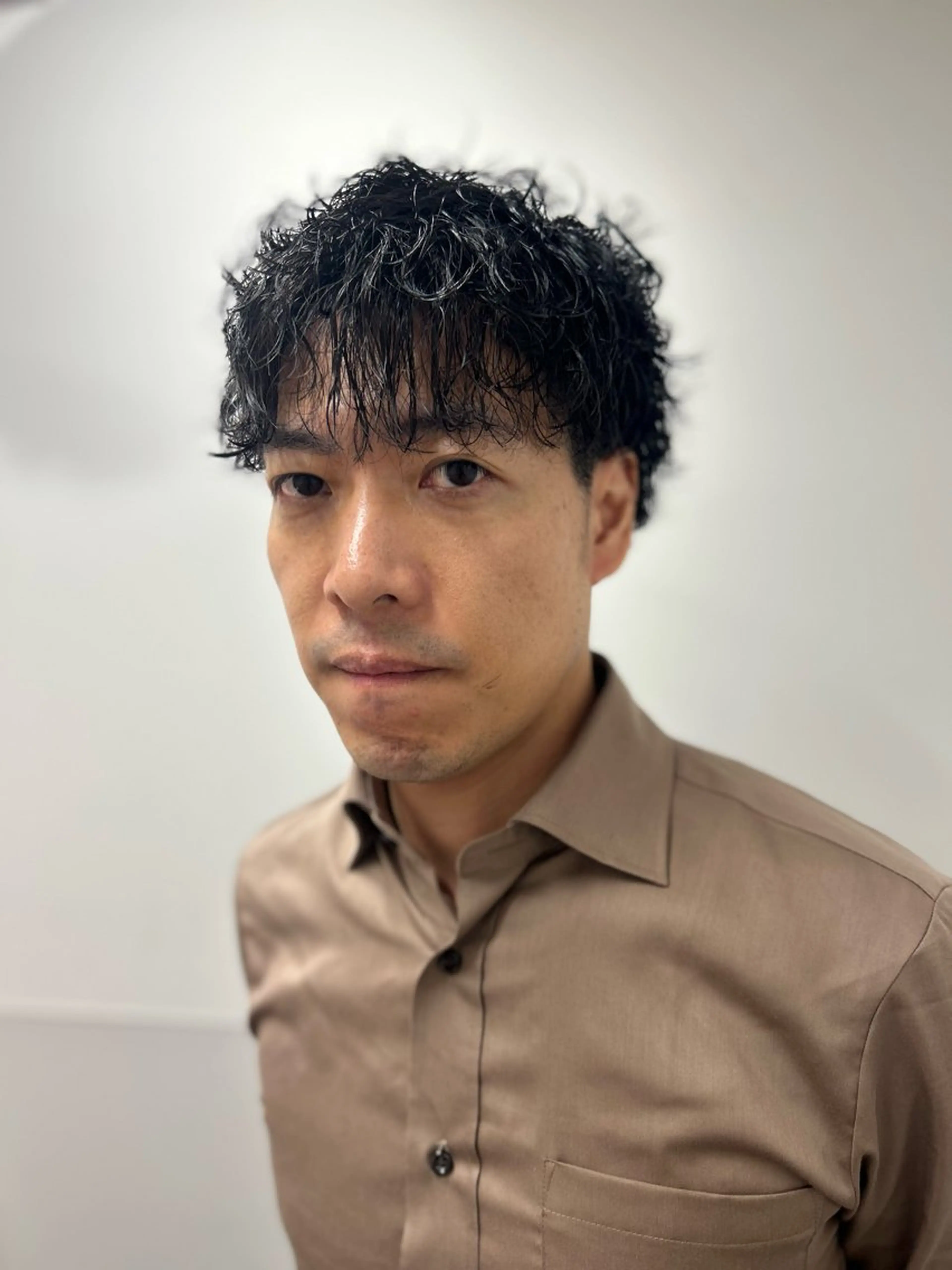 ショート パーマ メンズ 骨格補正カット✂︎ 🌟菅野陽介🌟のヘアスタイル