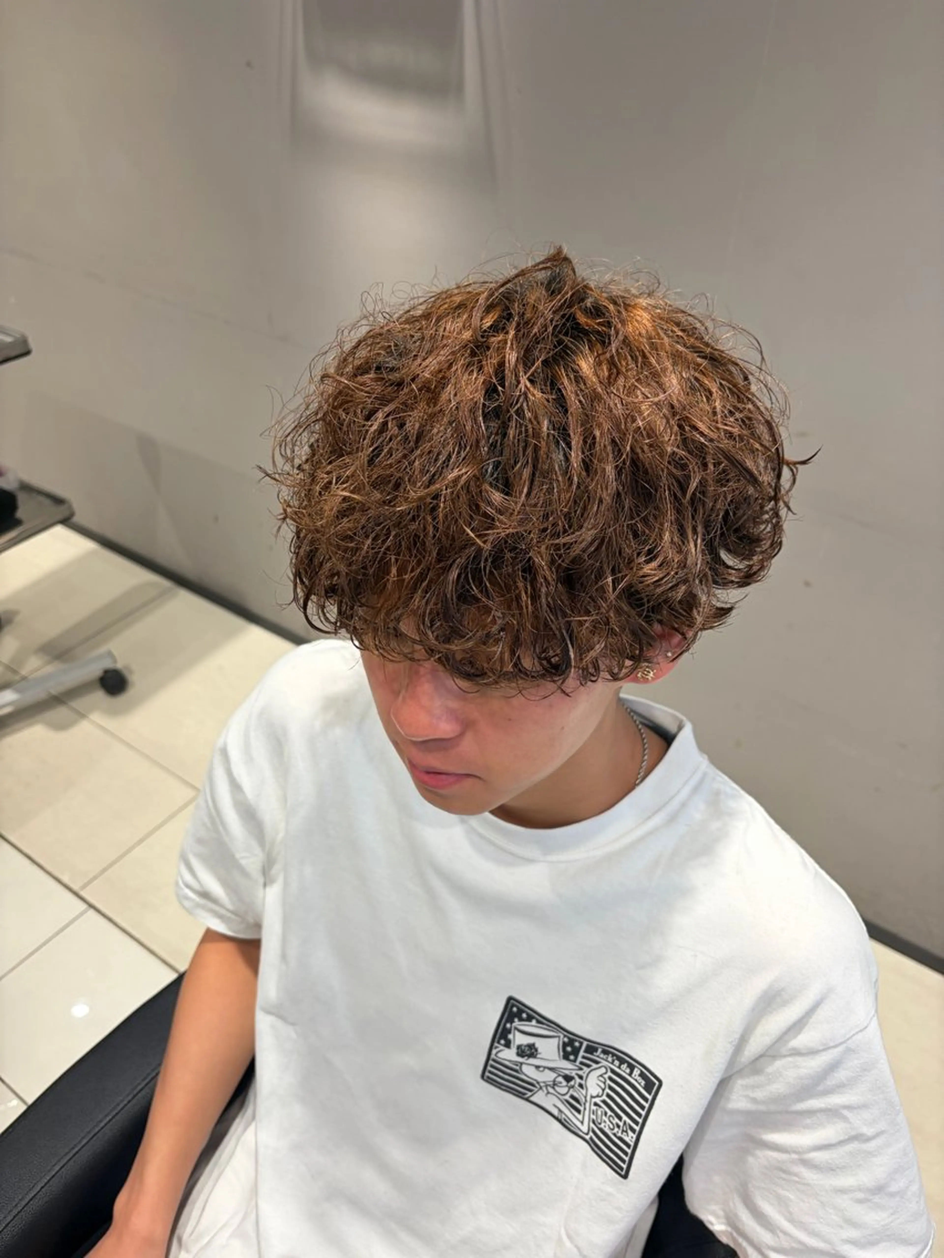 パーマ メンズ メンズパーマ 波巻きパーマ 関内/メンズパーマ/ 男性専門/菊池蒼大のヘアスタイル
