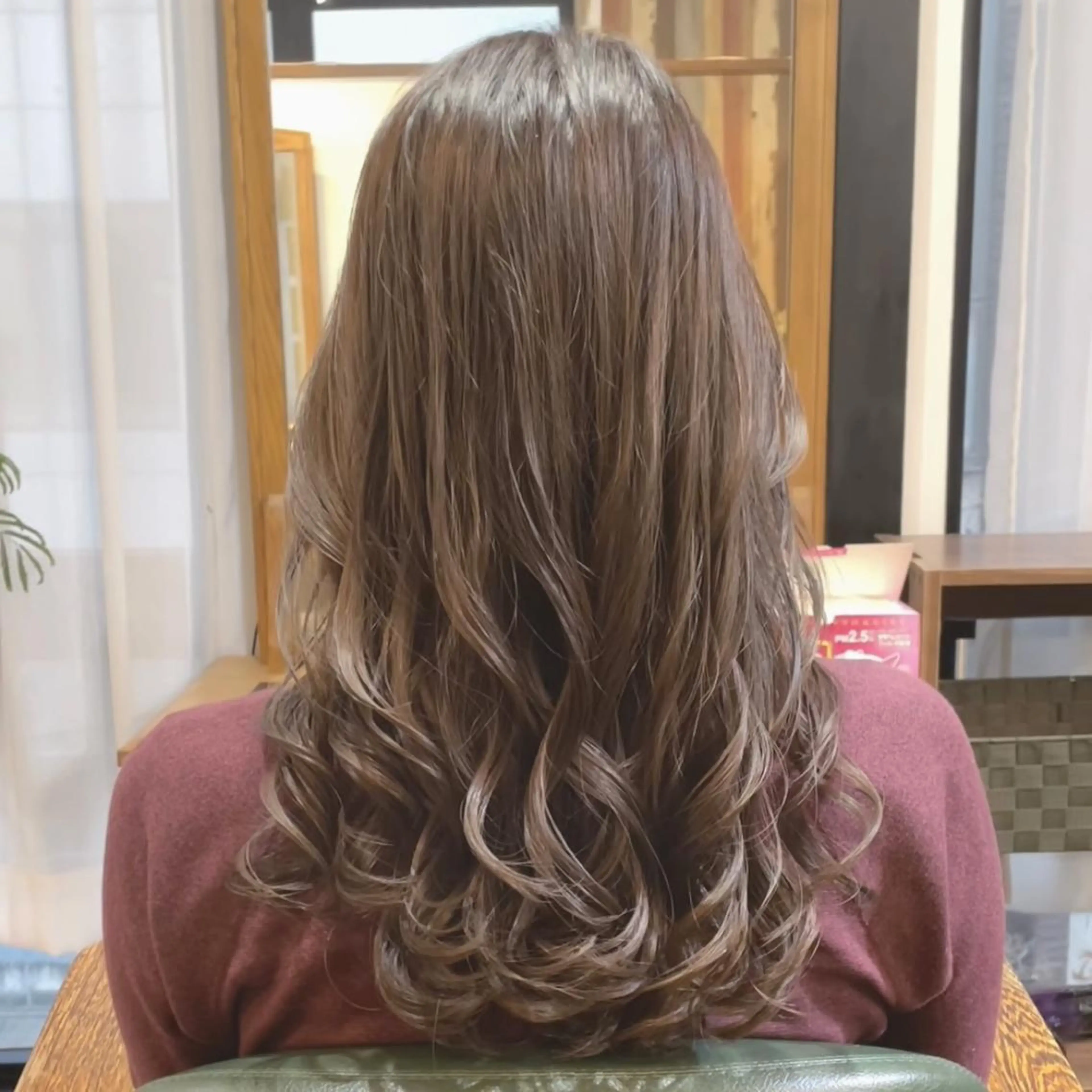 ロング パーマ 福岡人気No1🎀 コテ巻き風パーマ専門のヘアスタイル