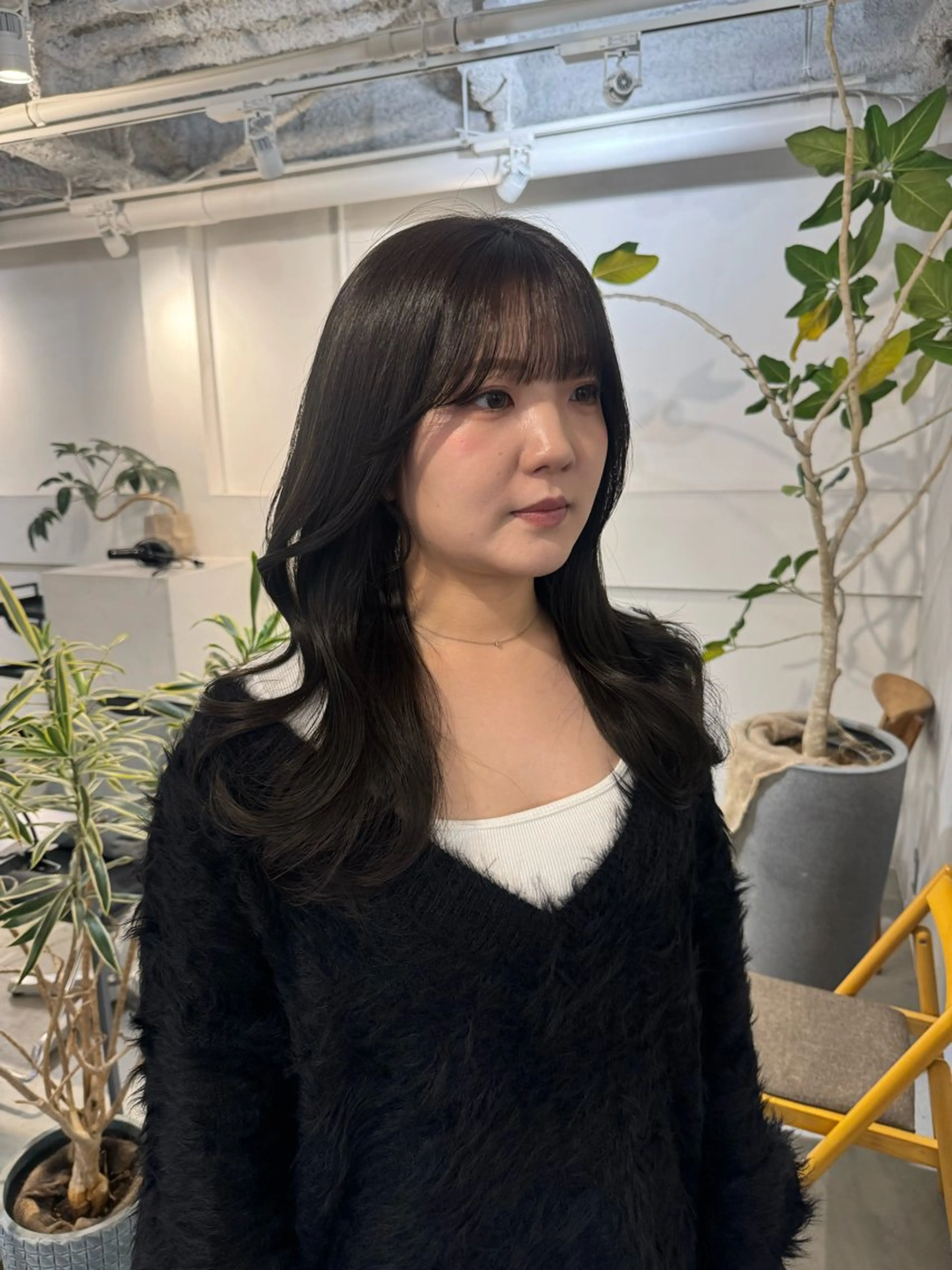 セミロング カット ヘアカラー トリートメント 顔周りcut・ご相談 ＝新宿しずく🇰🇷のヘアスタイル