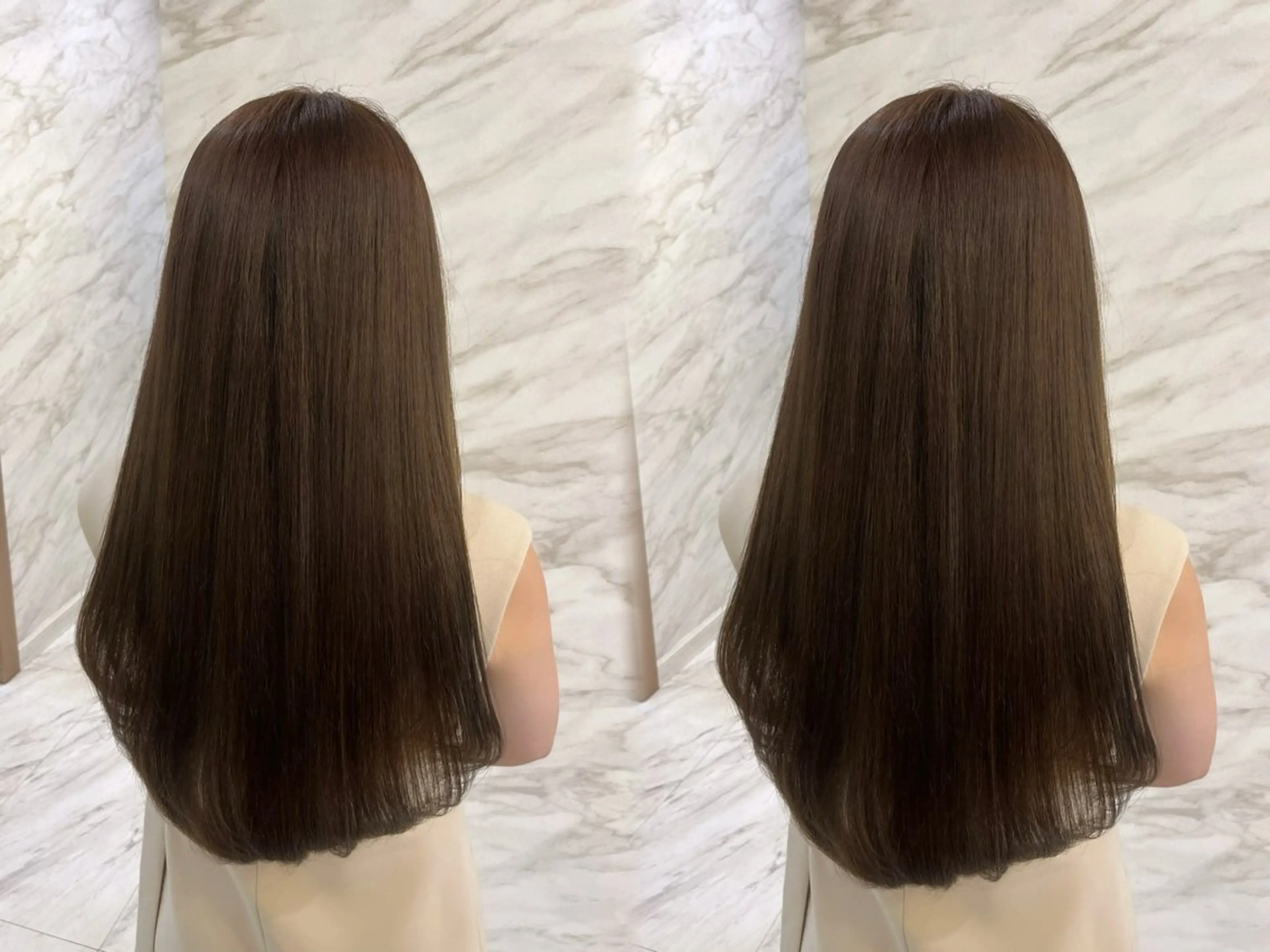 ロング ヘアカラー トリートメント 韓国🎀レイヤー/艶 髪/縮毛矯正/ユリナのヘアスタイル