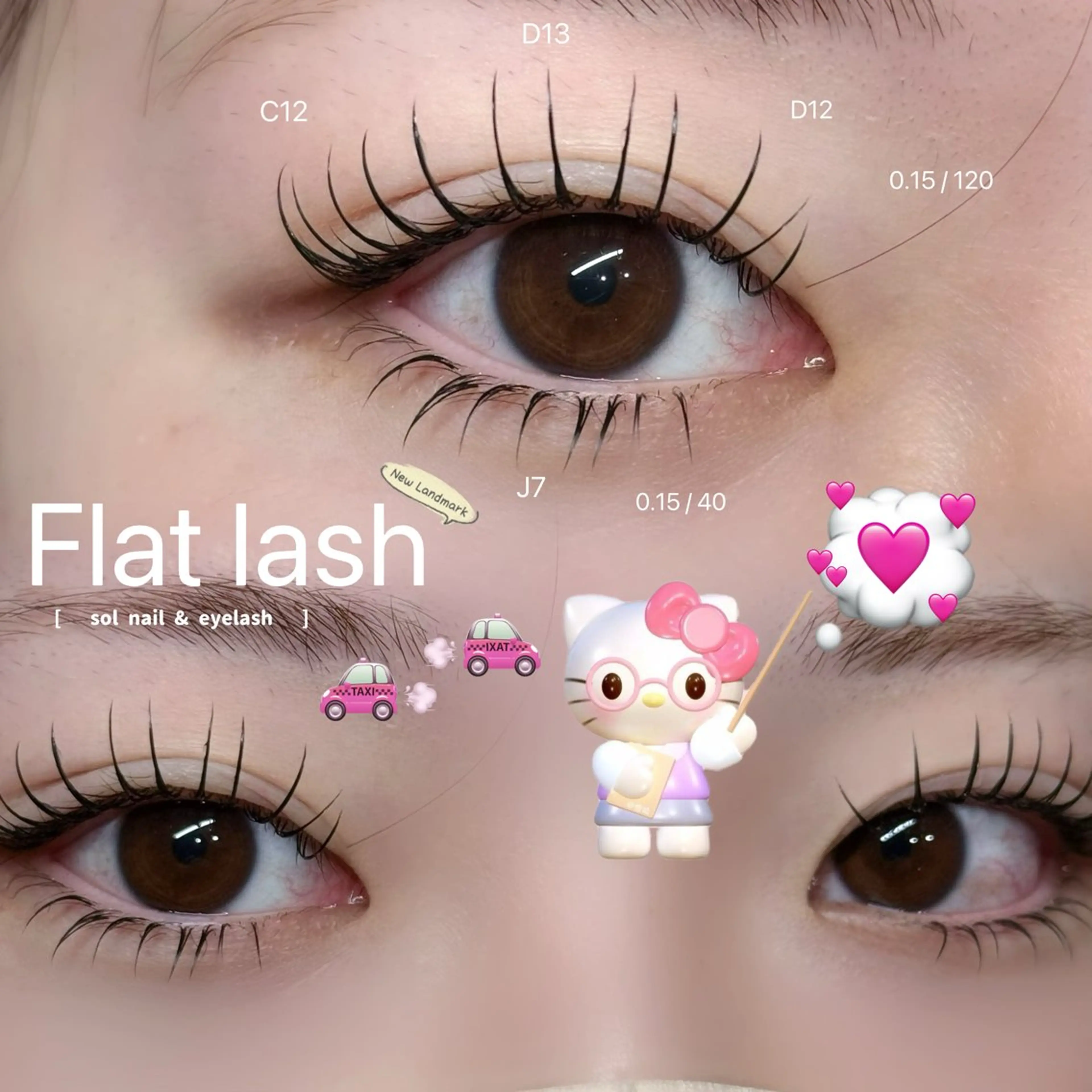 マツエク・マツパ フラットラッシュ マツエク sol nanamiのマツエク・マツパデザイン