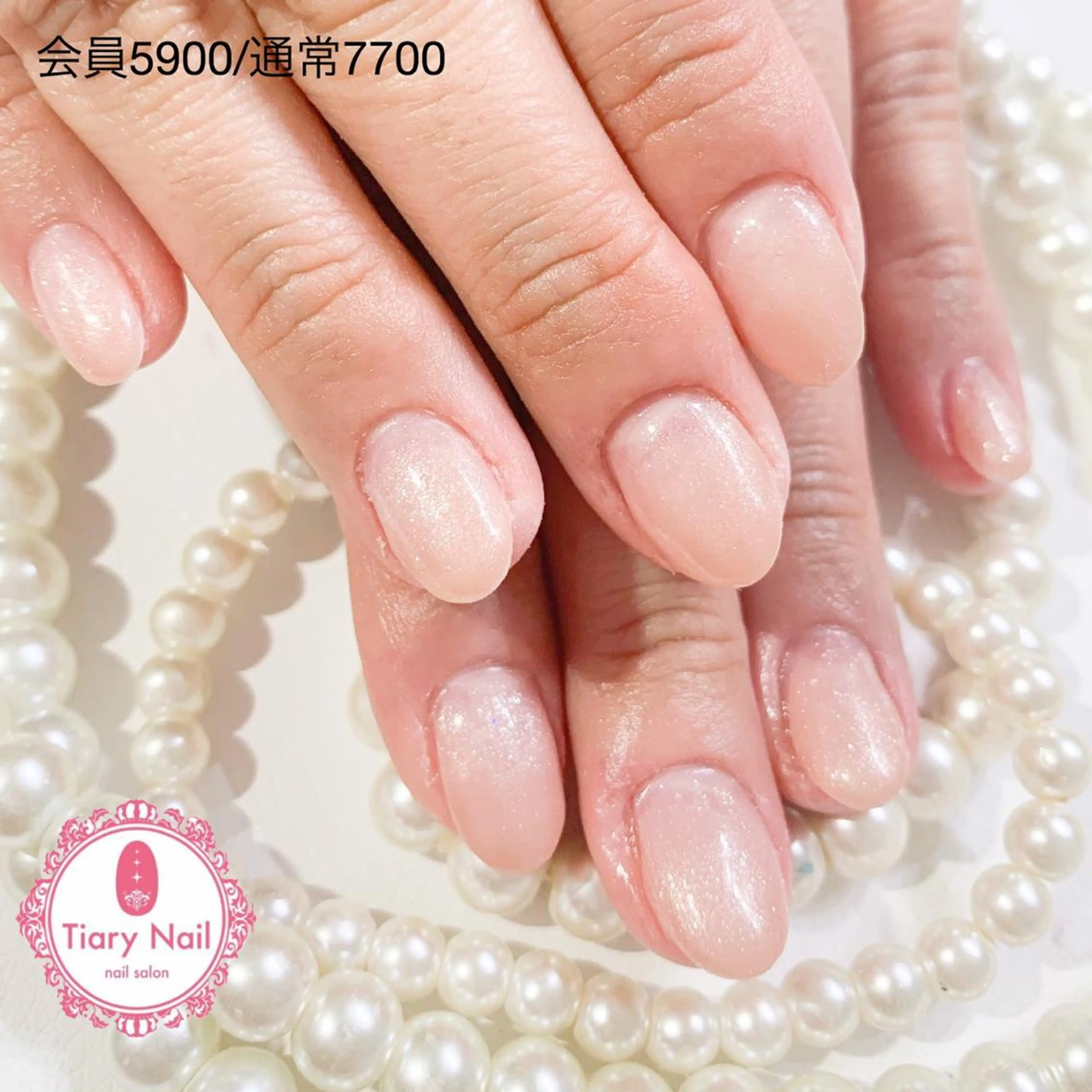 ネイル 桜ネイル 長さ出し オフィスネイル スカルプネイル シンプルネイル 💗🪽Tiary Nail🪽💗のネイルデザイン