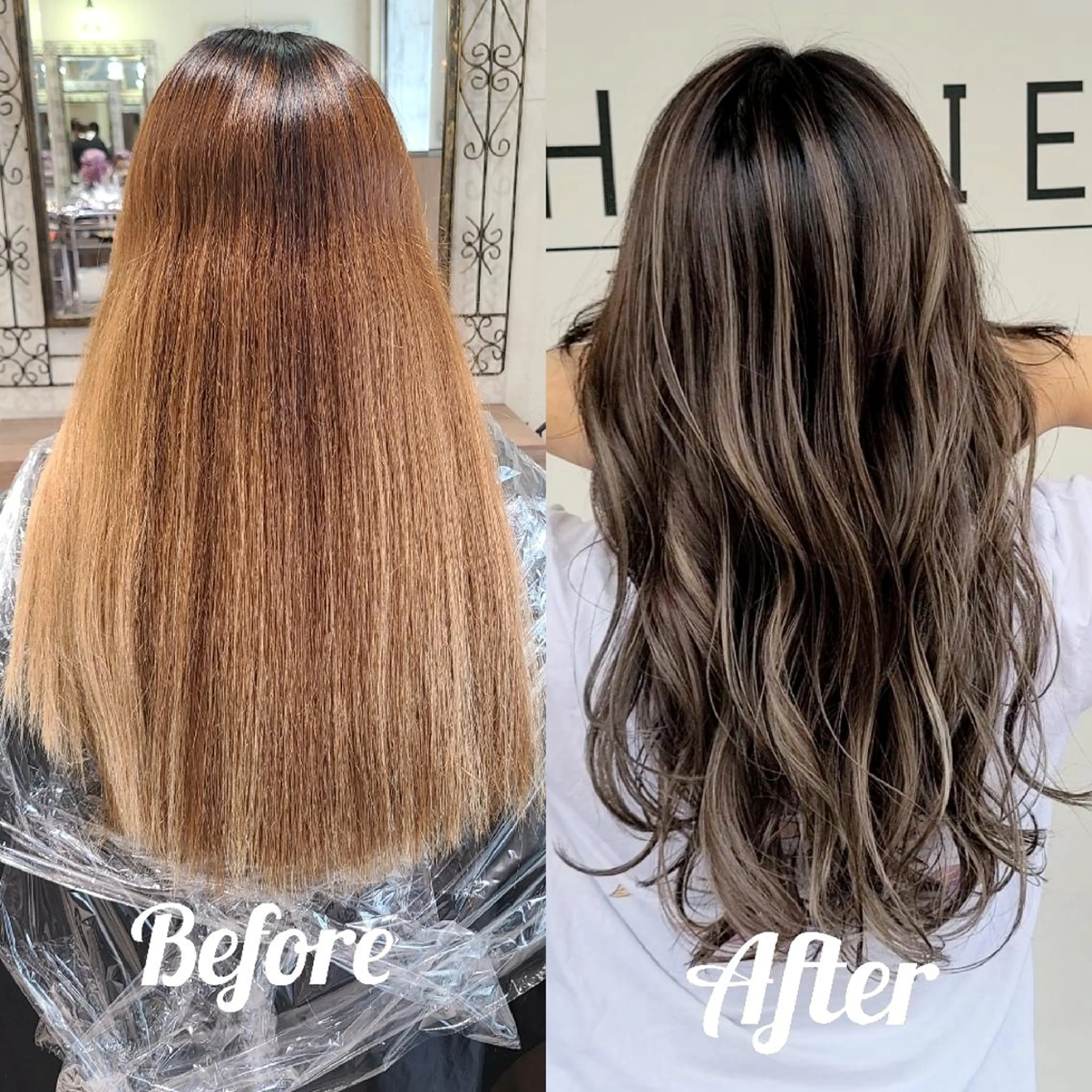 ロング カラー カット ヘアカラー トリートメント cherie所属・バレイヤージュ/ ハイライト/大内格のヘアスタイル