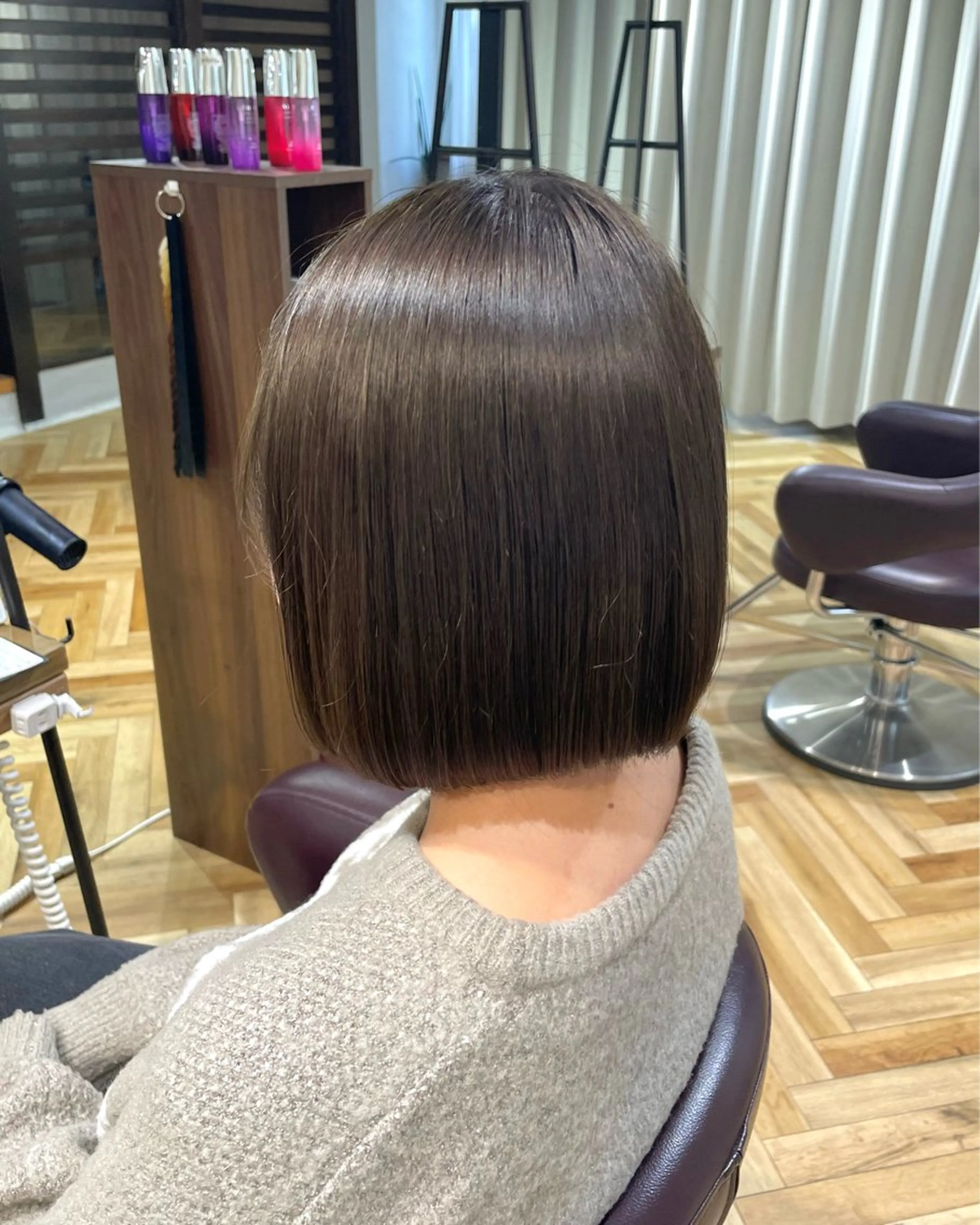 ミディアム ヘアカラー 透明感カラー×ヘア アレンジ🪽しおりのヘアスタイル