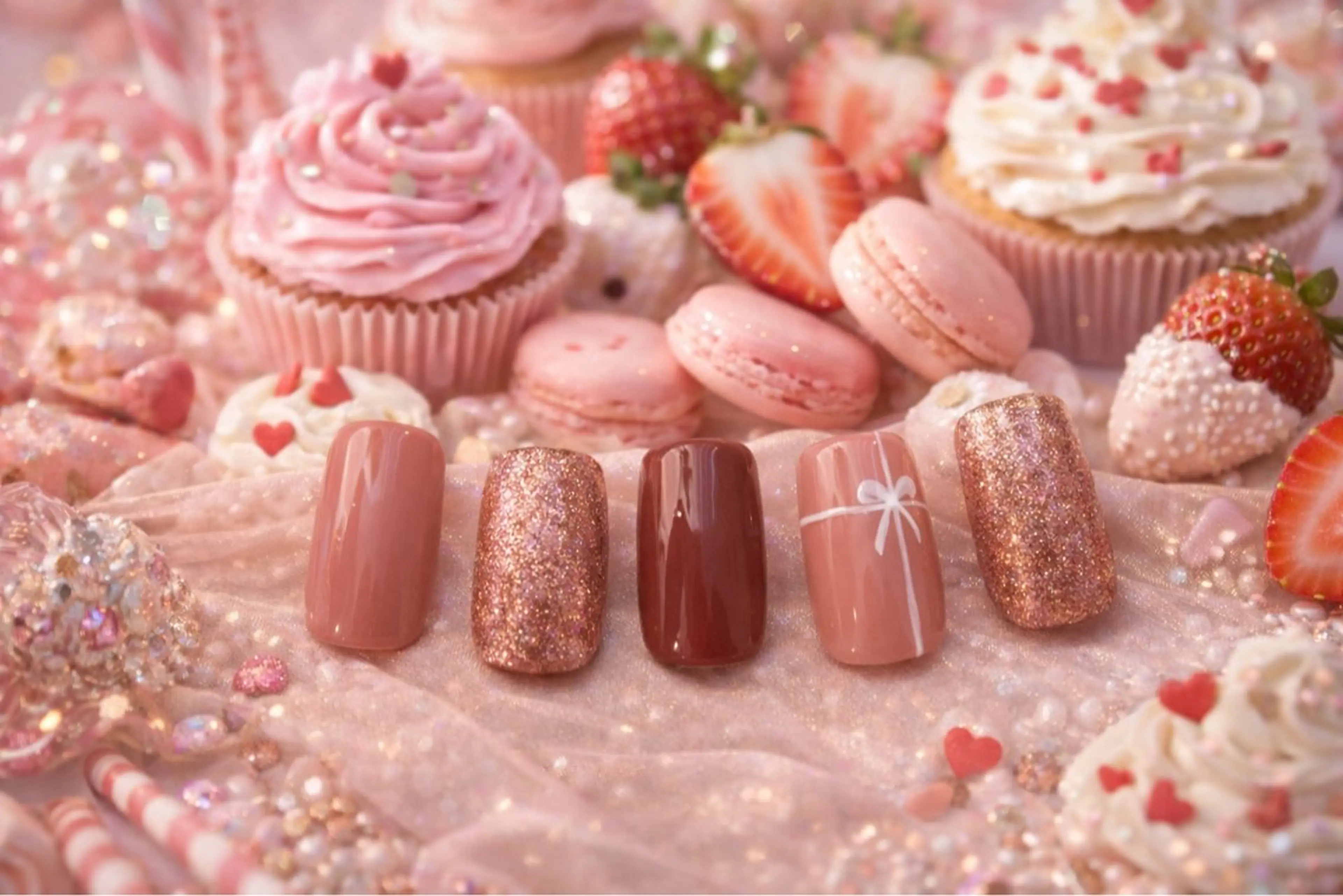 ネイル リボン ハンドネイル ハンドケア Nail Salon Souriant HARAJUKU所属・Souriant Hitomiのネイルデザイン