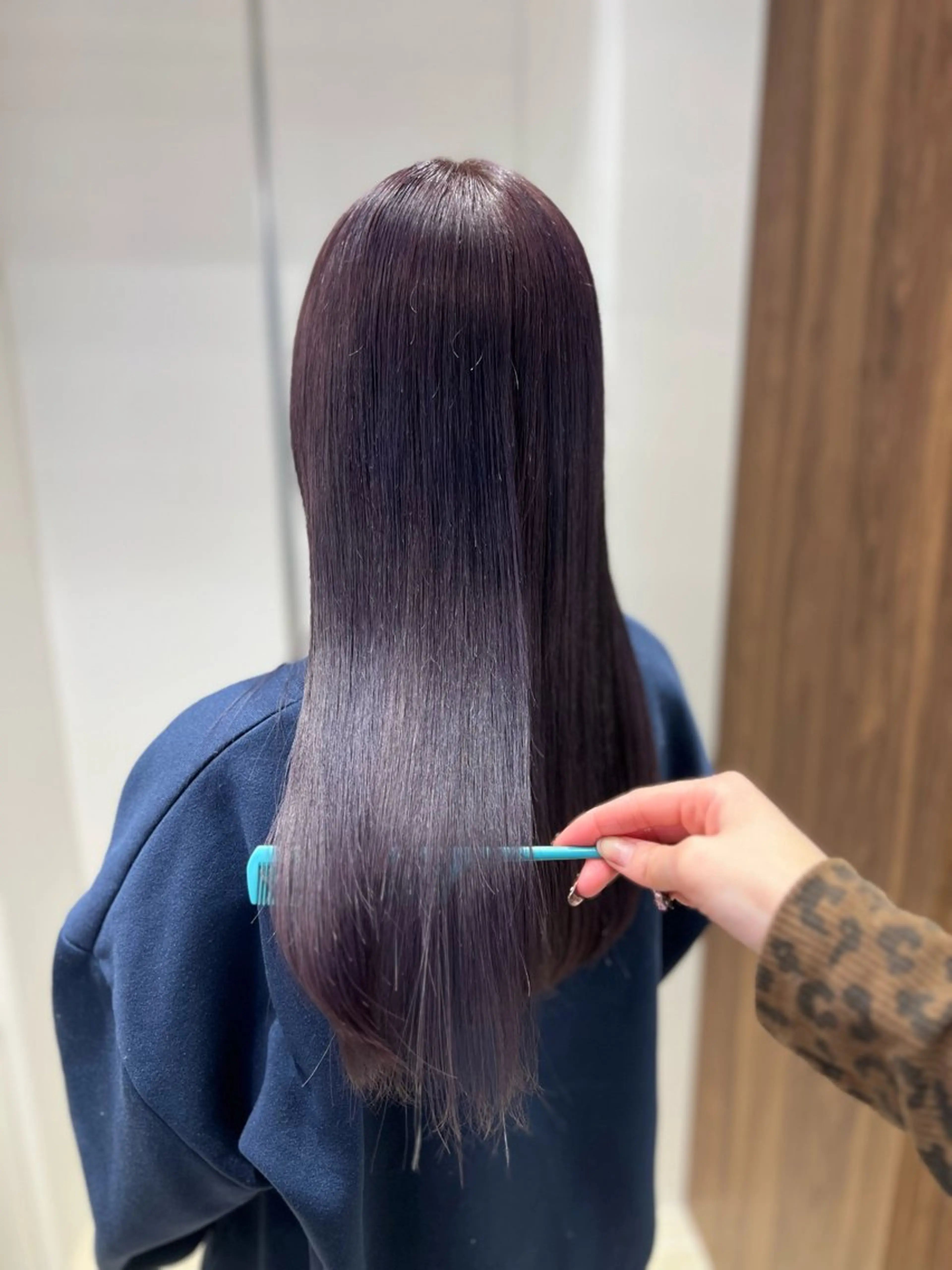 セミロング カラー ヘアアレンジ 💕上野美容師☁ ブリーチ💖サワのヘアスタイル