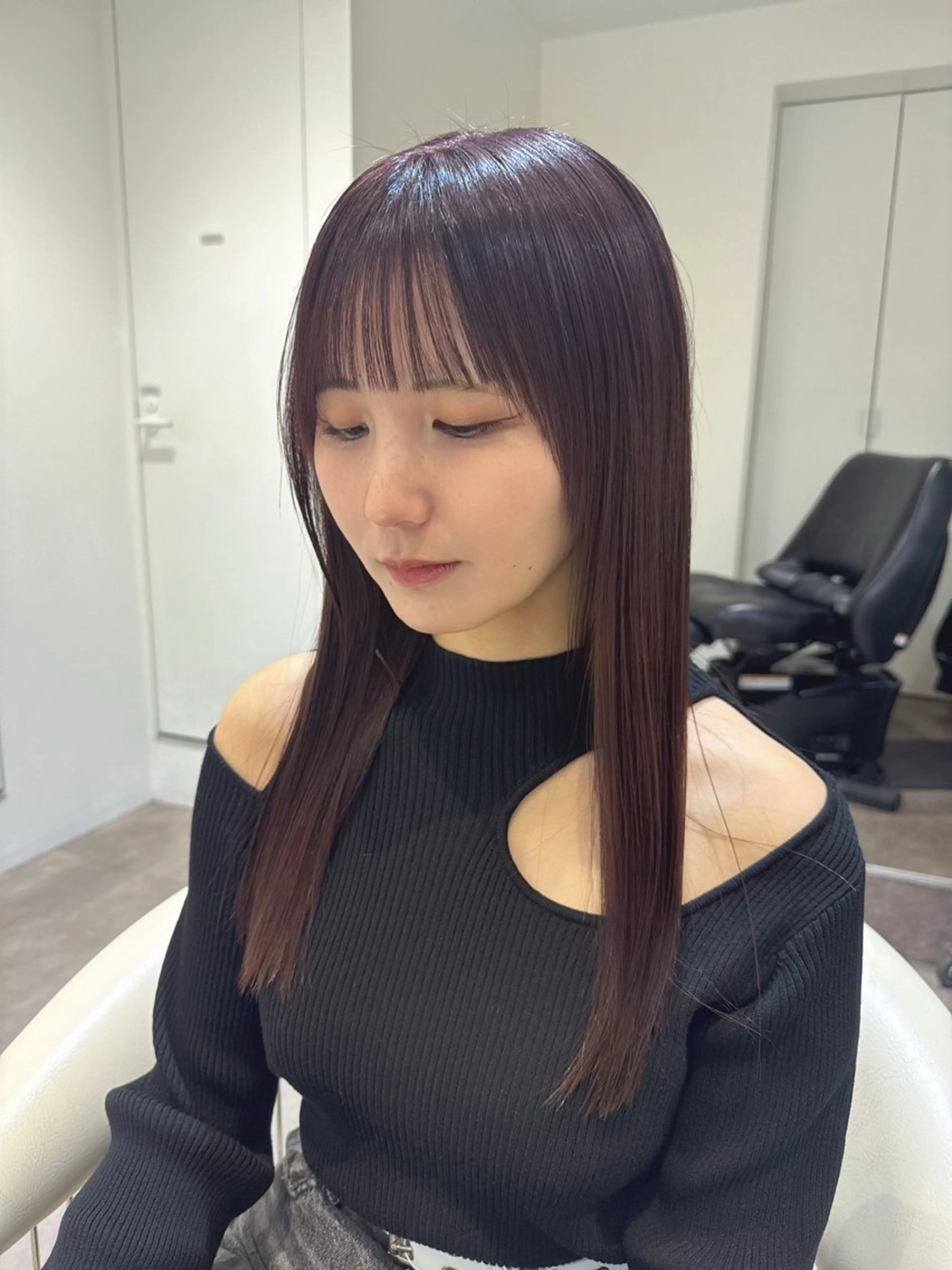 セミロング カラー 透明感カラー グレージュ バイオレットカラー バイオレットグレージュ 髪質改善 カット ヘアカラー トリートメント 💎透明感カラー特化 💎TAISEIのヘアスタイル