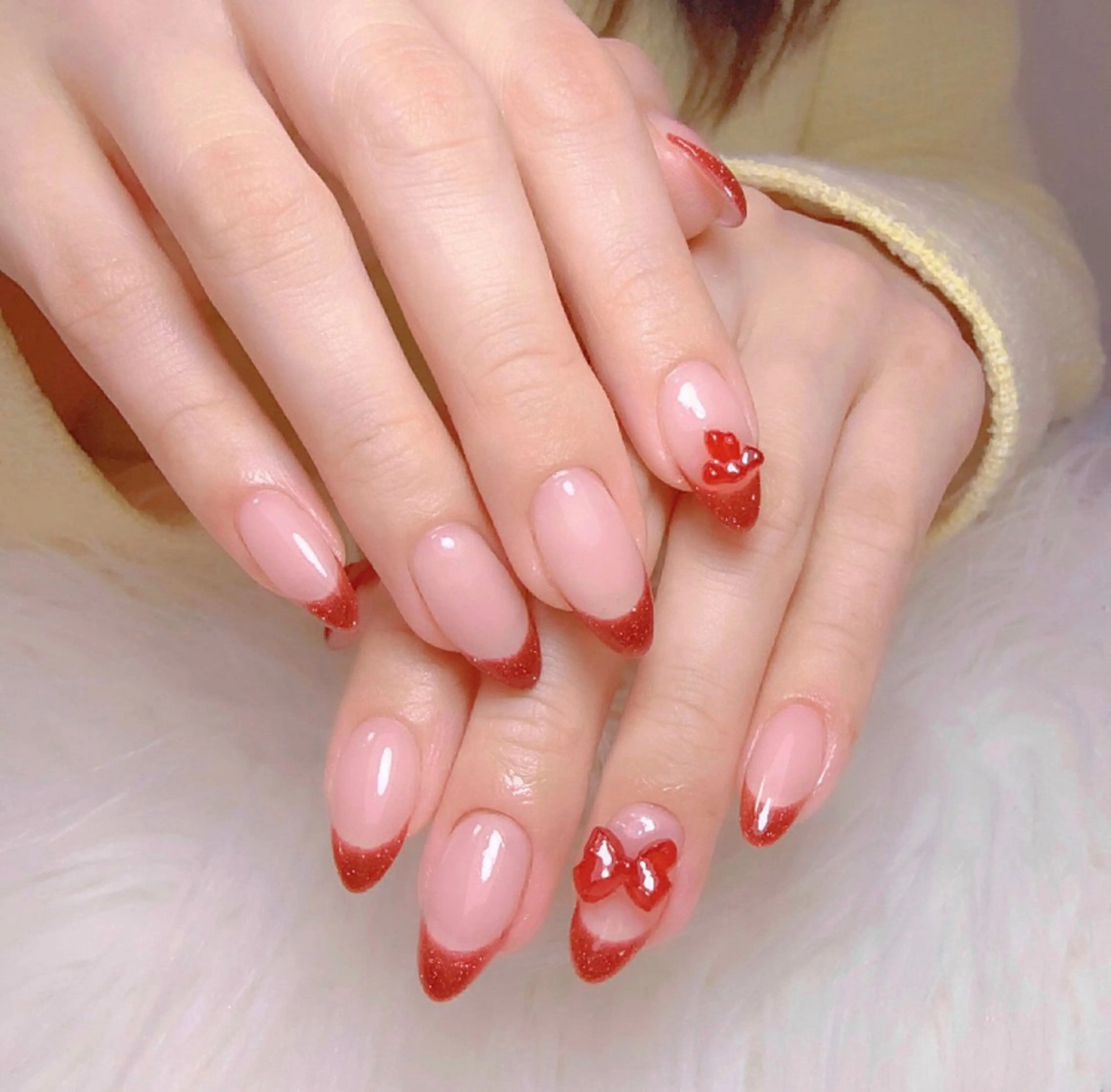 ネイル 長さ出し フレンチネイル 韓国ネイル レース マグネットネイル ハンドネイル 波 なみのネイルデザイン