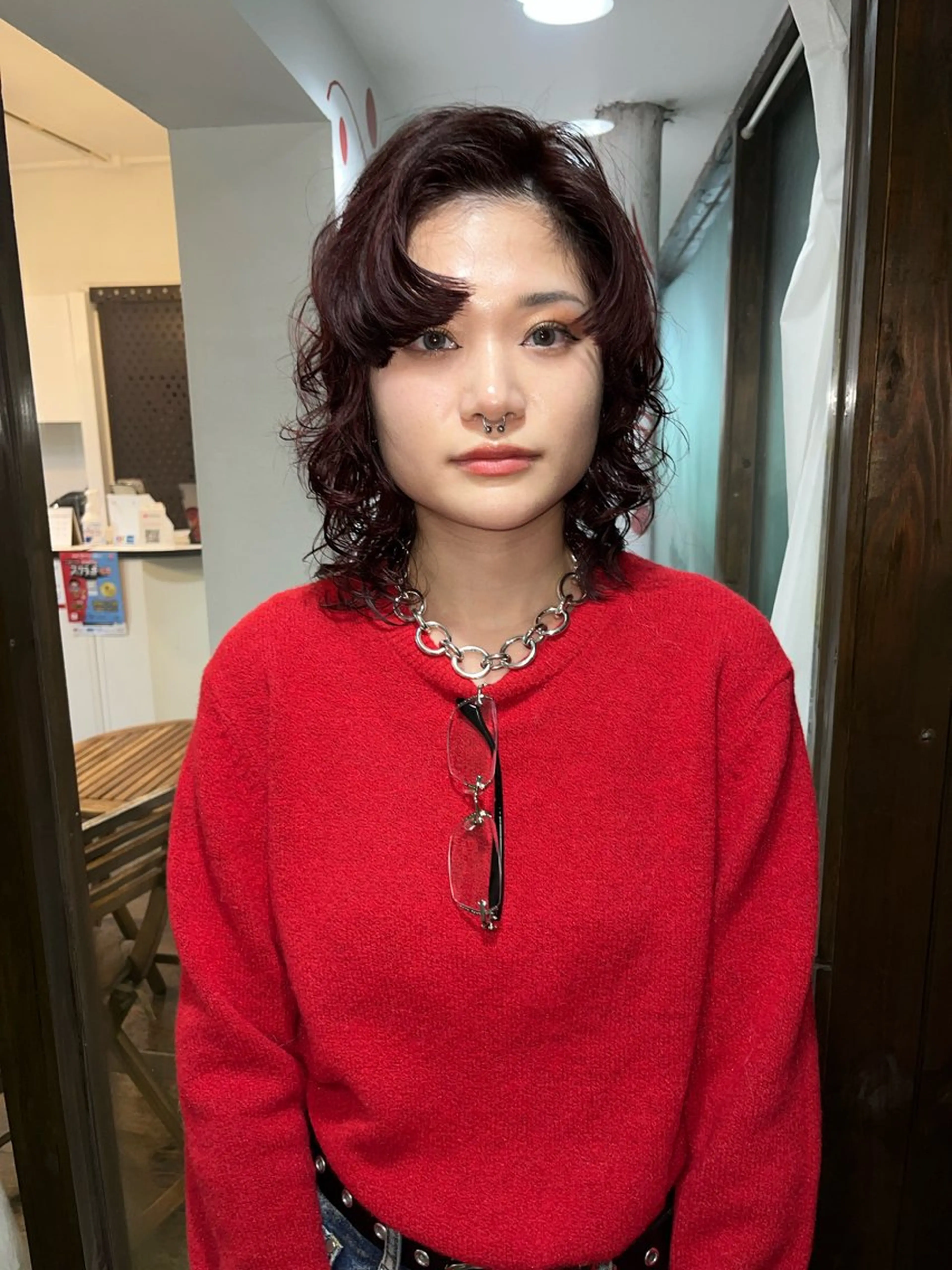 ミディアム カット パーマ 似合わせパーマ/ 山本銀次郎のヘアスタイル