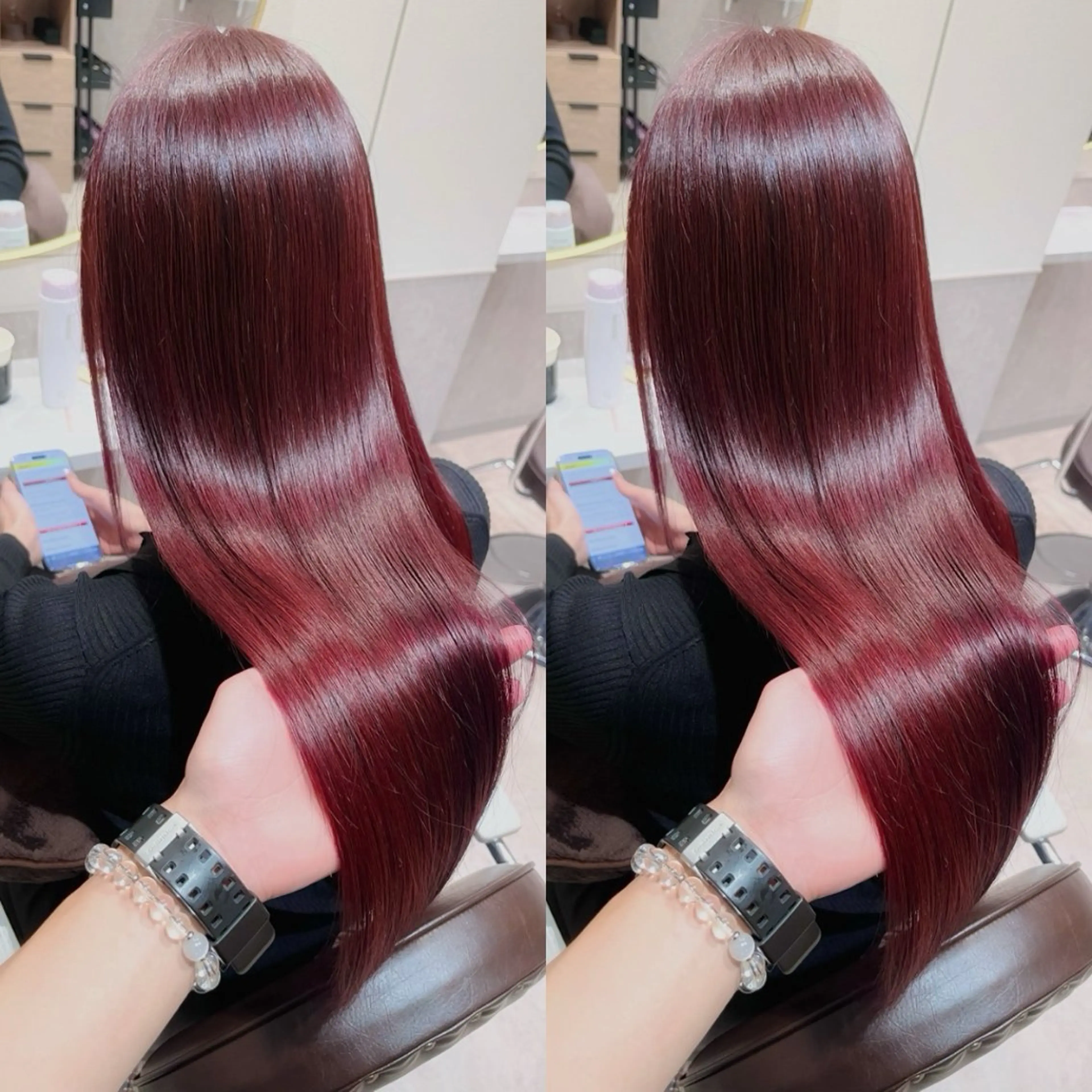 ロング カット ヘアカラー トリートメント 銀座⭐️髪質改善⭐️ 平中　留生のヘアスタイル