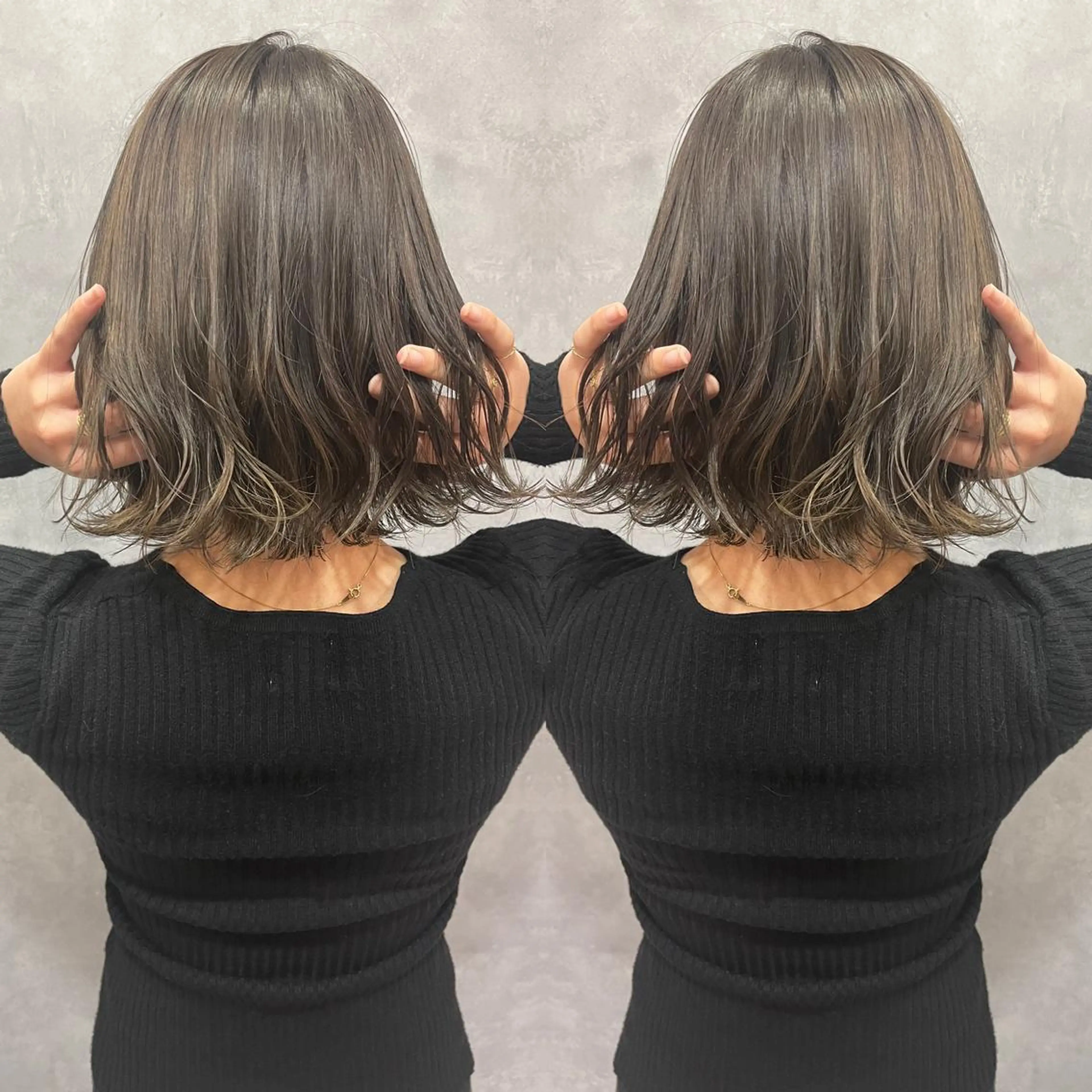 ミディアム ヘアカラー アートディレクター ワダヒサノリのヘアスタイル
