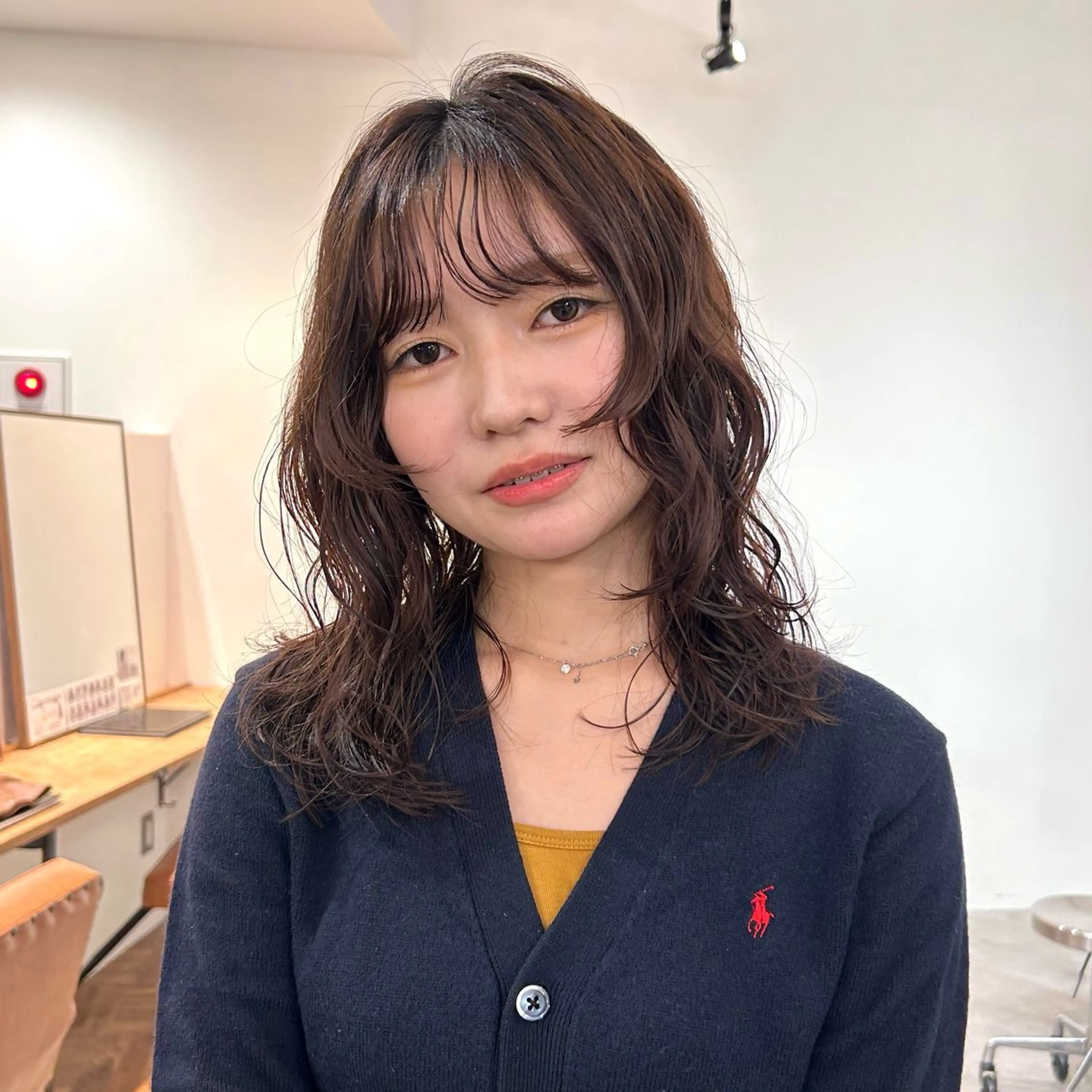 ミディアム カット パーマ みうら ありさのヘアスタイル