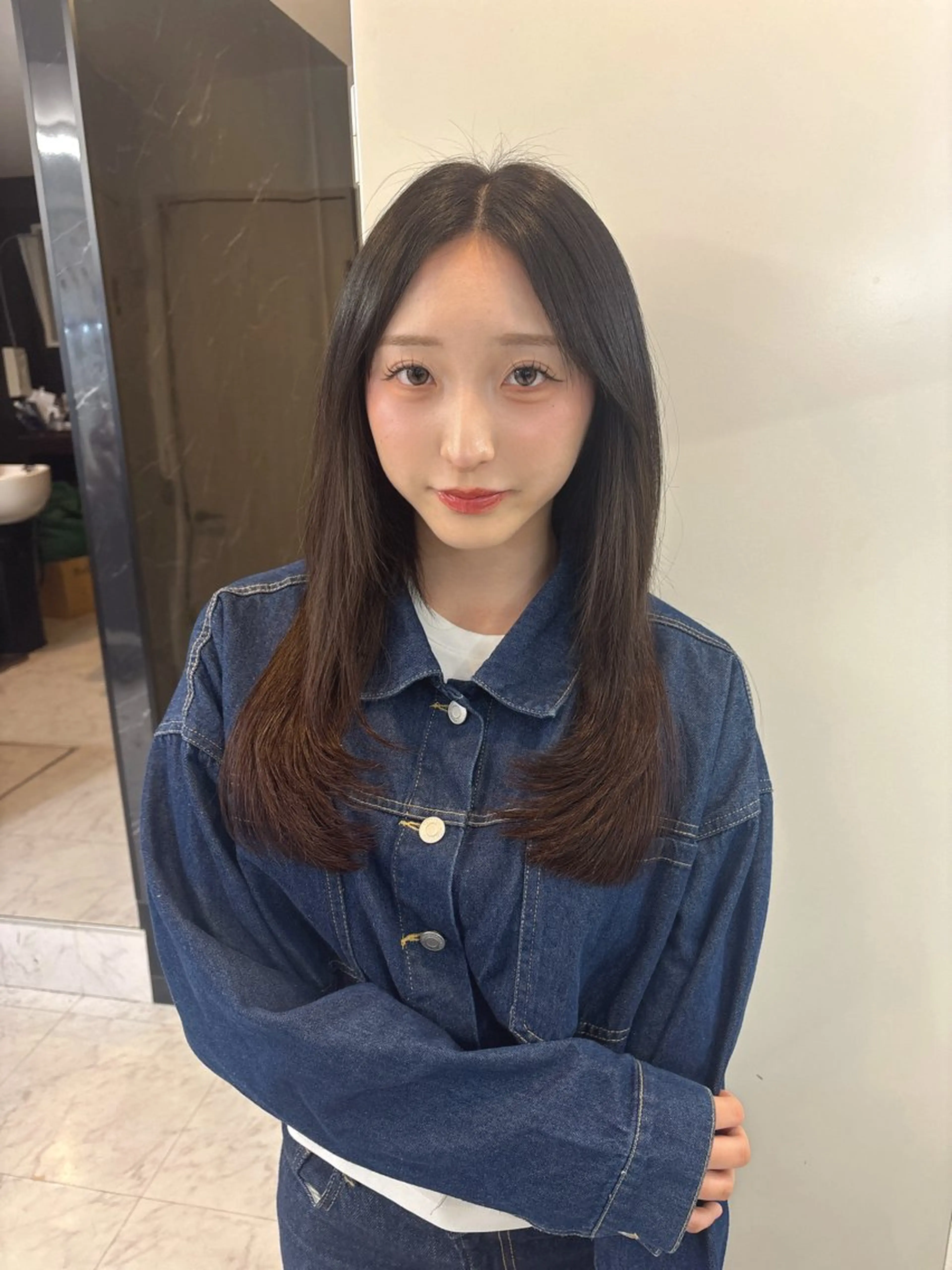 ロング カラー エクステ カット ヘアカラー エクステ ✨髪質改善✖︎顔周り レイヤー✨ナカムラのヘアスタイル