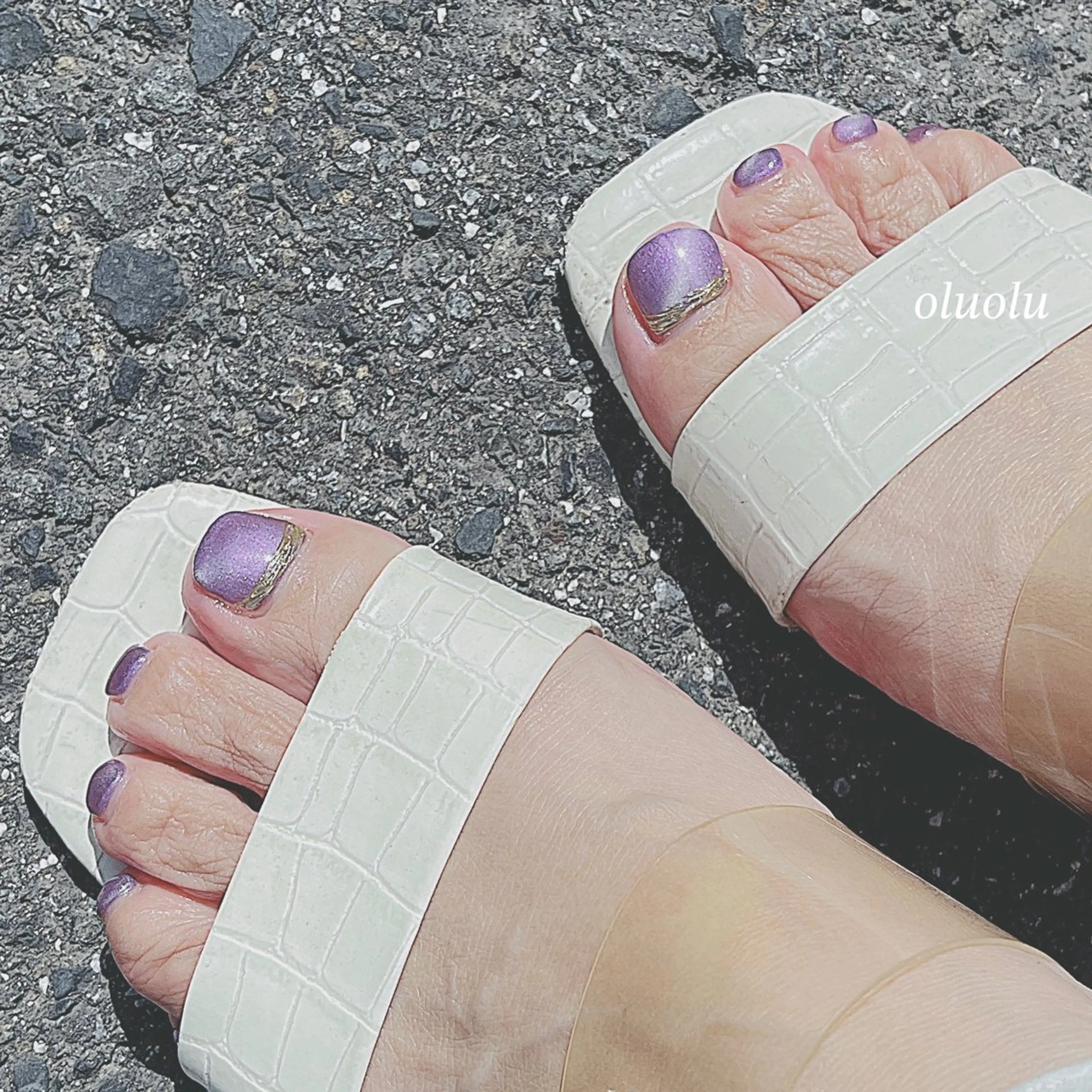 ネイル アートネイル フットネイル マグネットネイル ミラーネイル ニュアンスネイル 大村 紬華のネイルデザイン