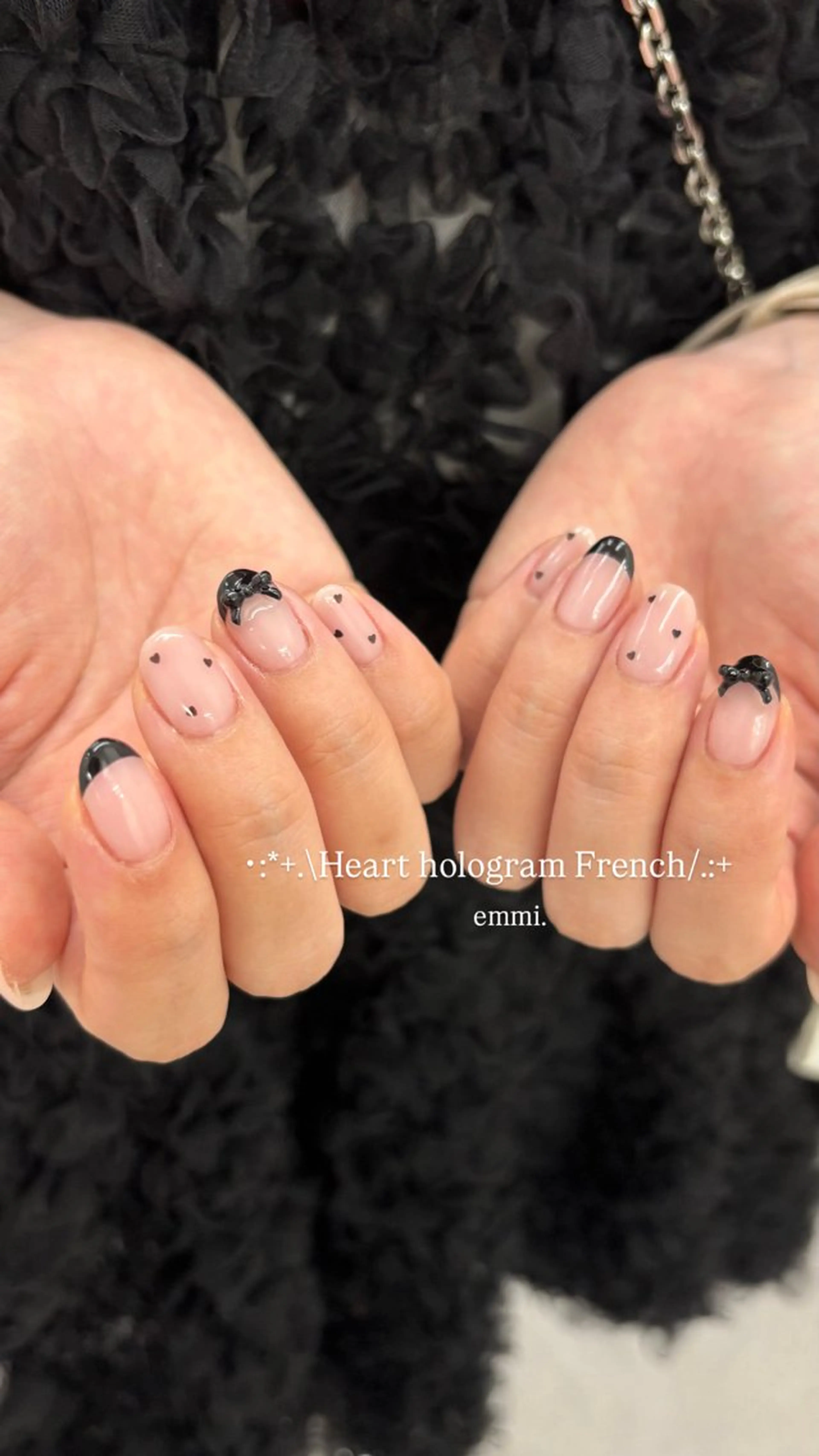 ネイル チークネイル フレンチネイル ガーリー 氷ネイル・うるうるネイル キラキラネイル ハンドネイル emmi nailのネイルデザイン