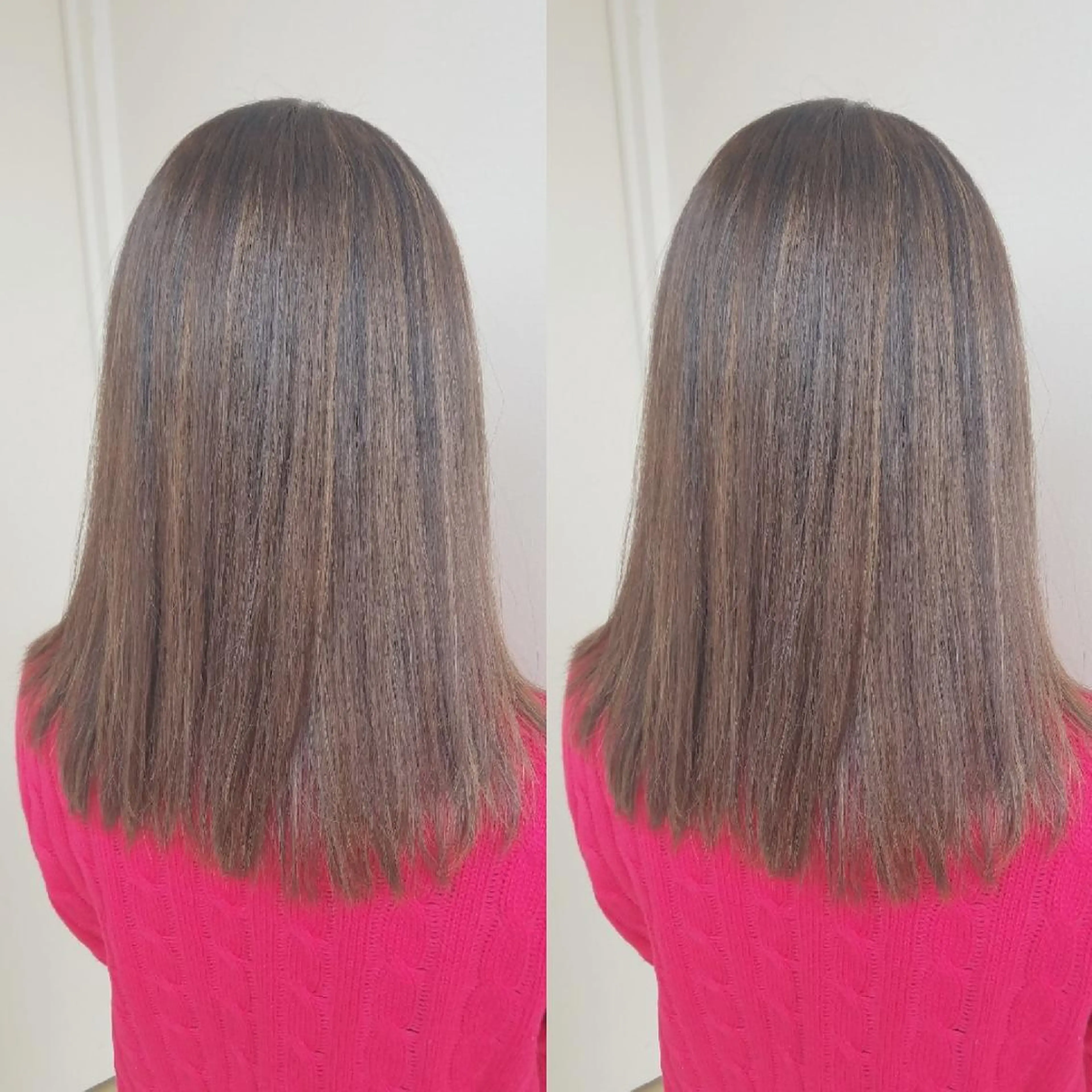 カラー セミロング ベージュカラー ハイライトカラー ハイライト ブリーチ・ハイトーン 特化🎉内山のヘアスタイル