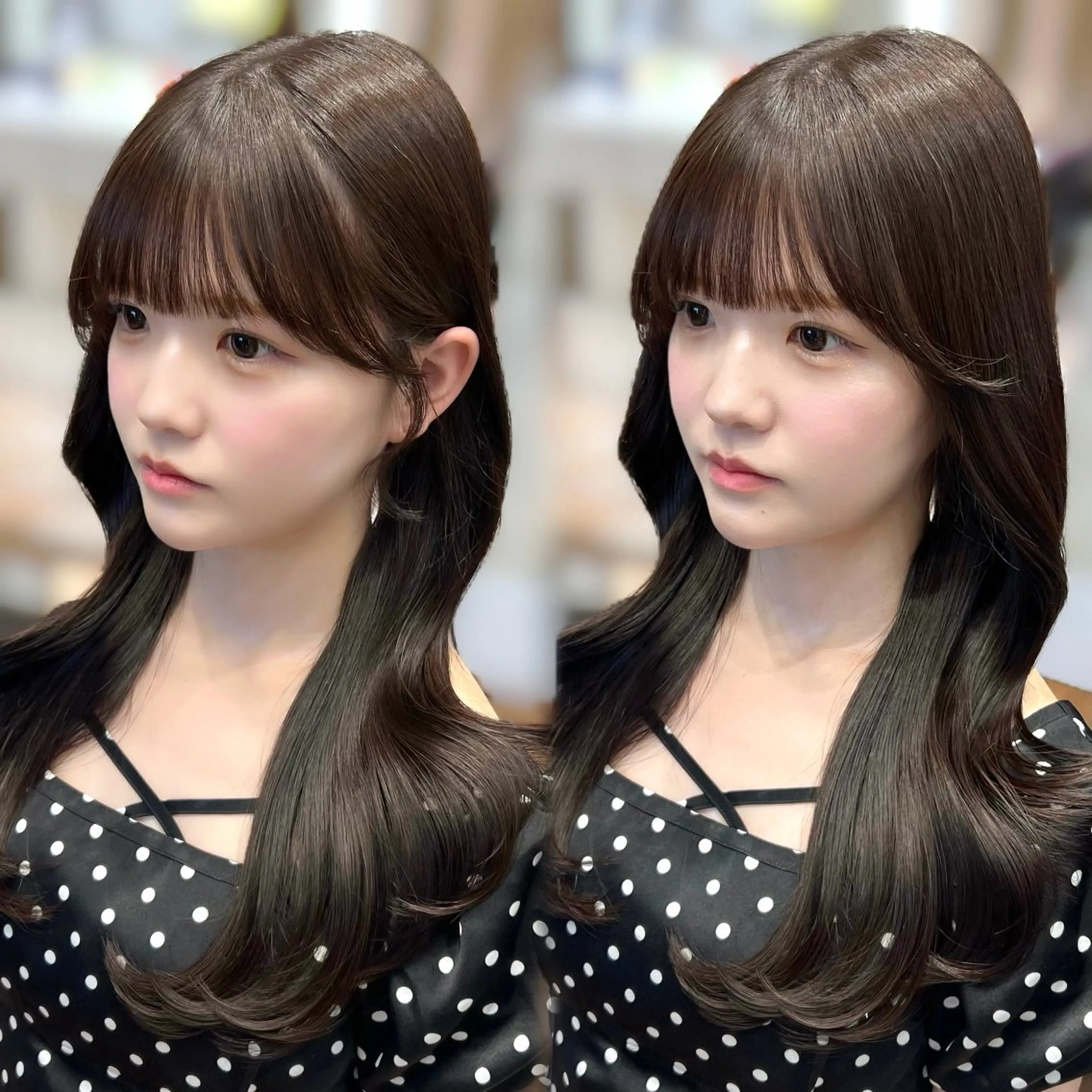 セミロング くびれヘア レイヤーカット カット ヘアカラー トリートメント 🧡くびれヘア/前髪 顔周り🧡久原結衣のヘアスタイル