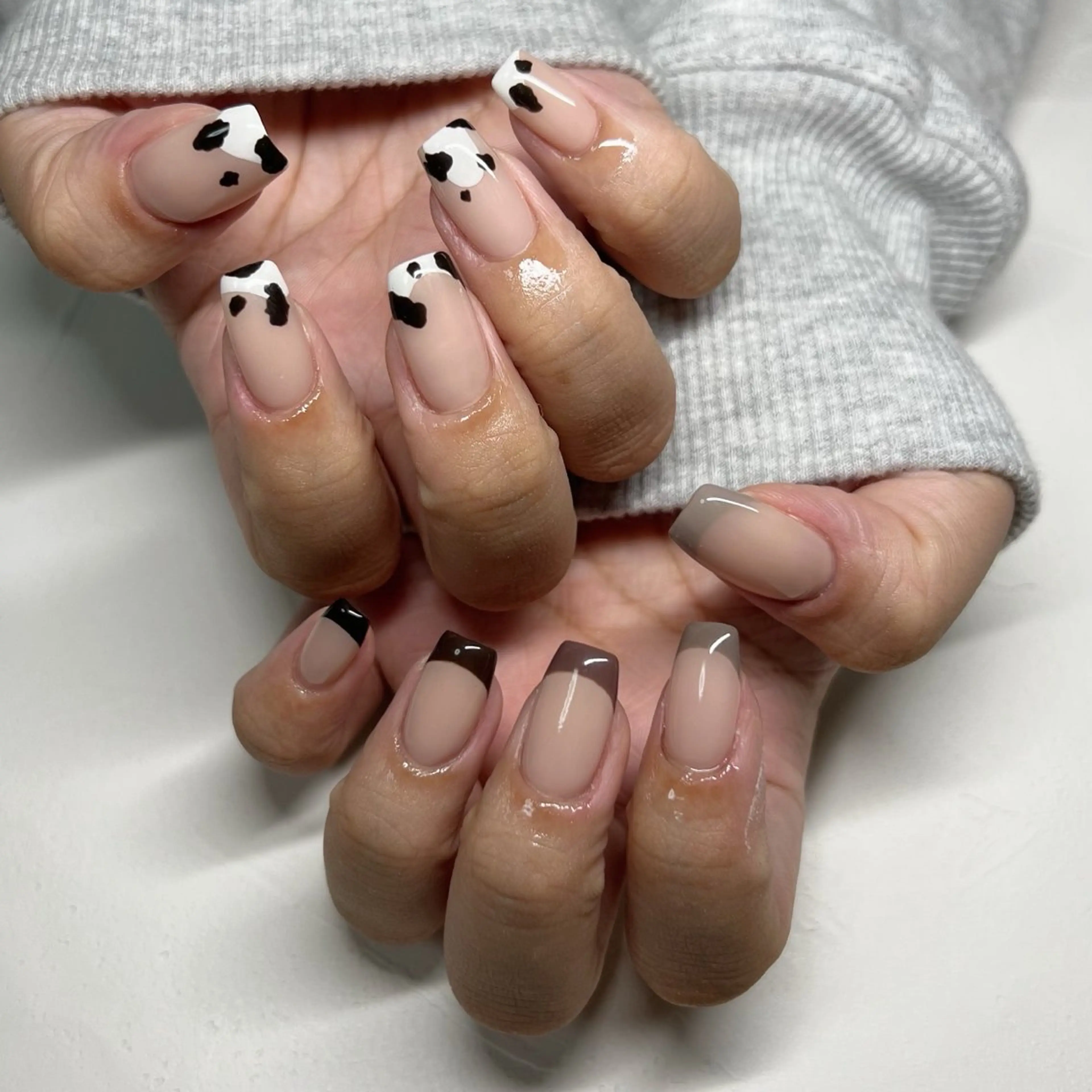 ネイル ブラウン ハンドネイル 川端 京香のネイルデザイン