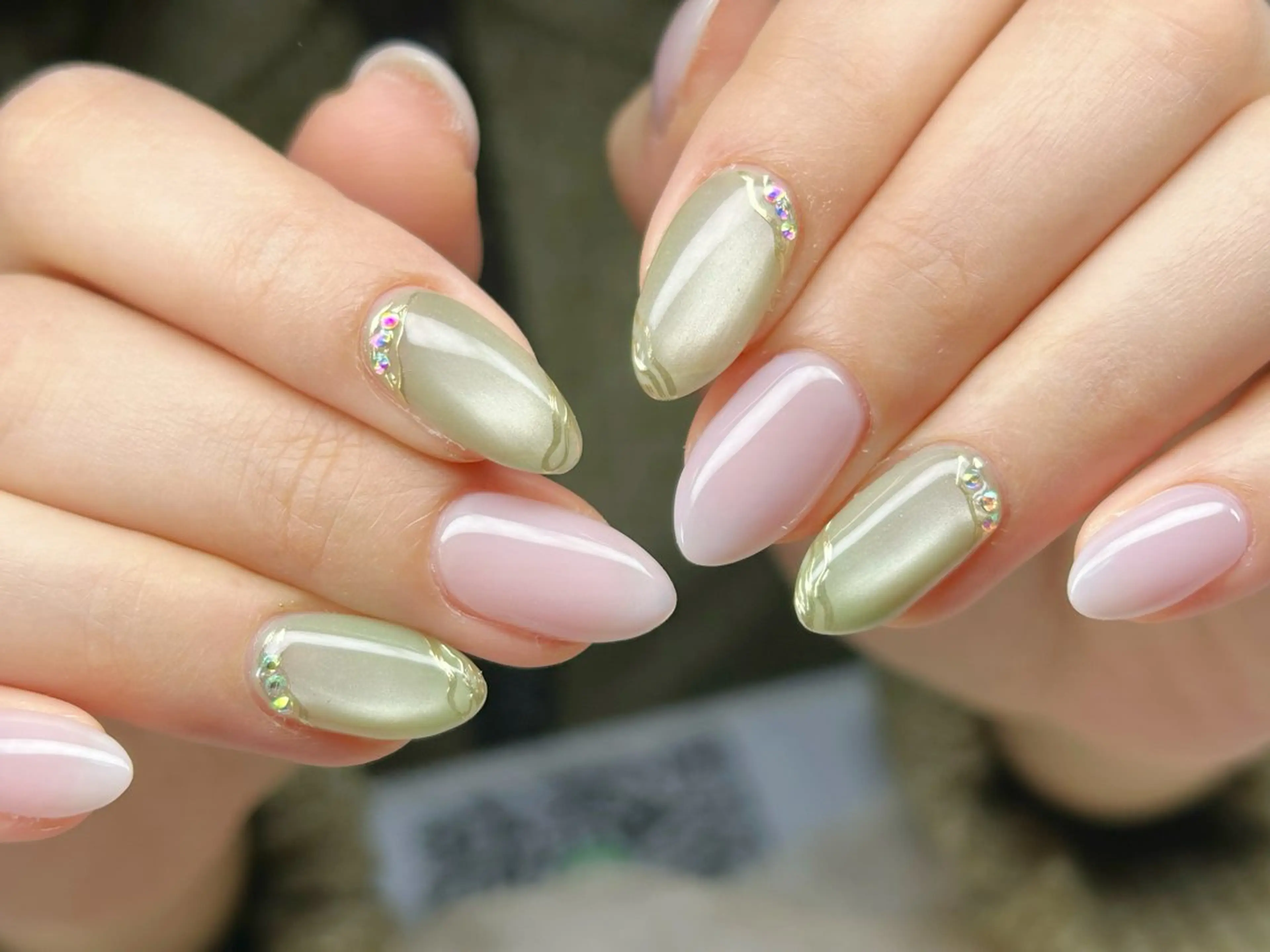 ネイル アートネイル チークネイル 成人式 入学式 長さ出し ハンドネイル Lino Nailのネイルデザイン
