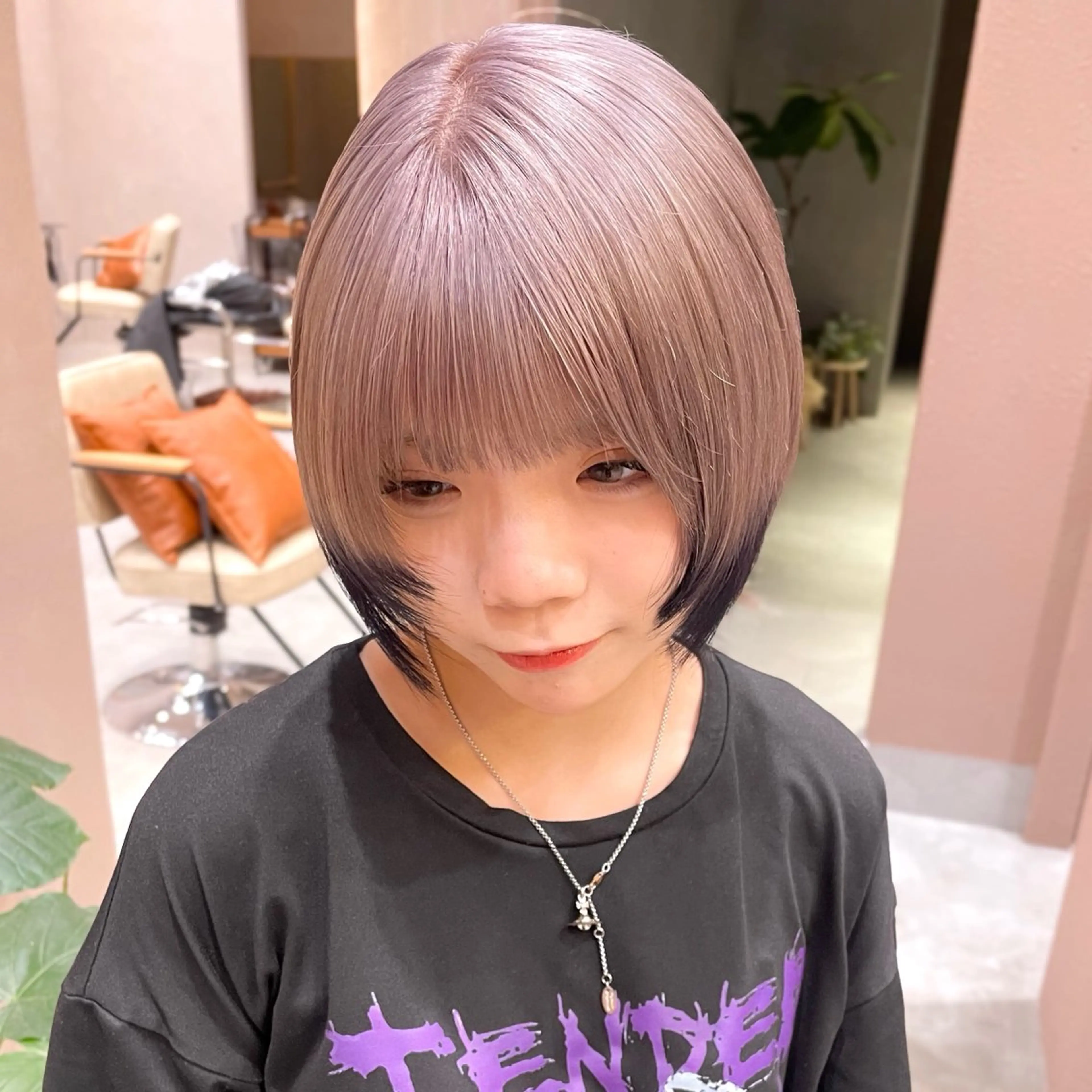 ショート カラー ヘアカラー トリートメント レイヤー/柔らか 透明感カラー/ゆきなのヘアスタイル