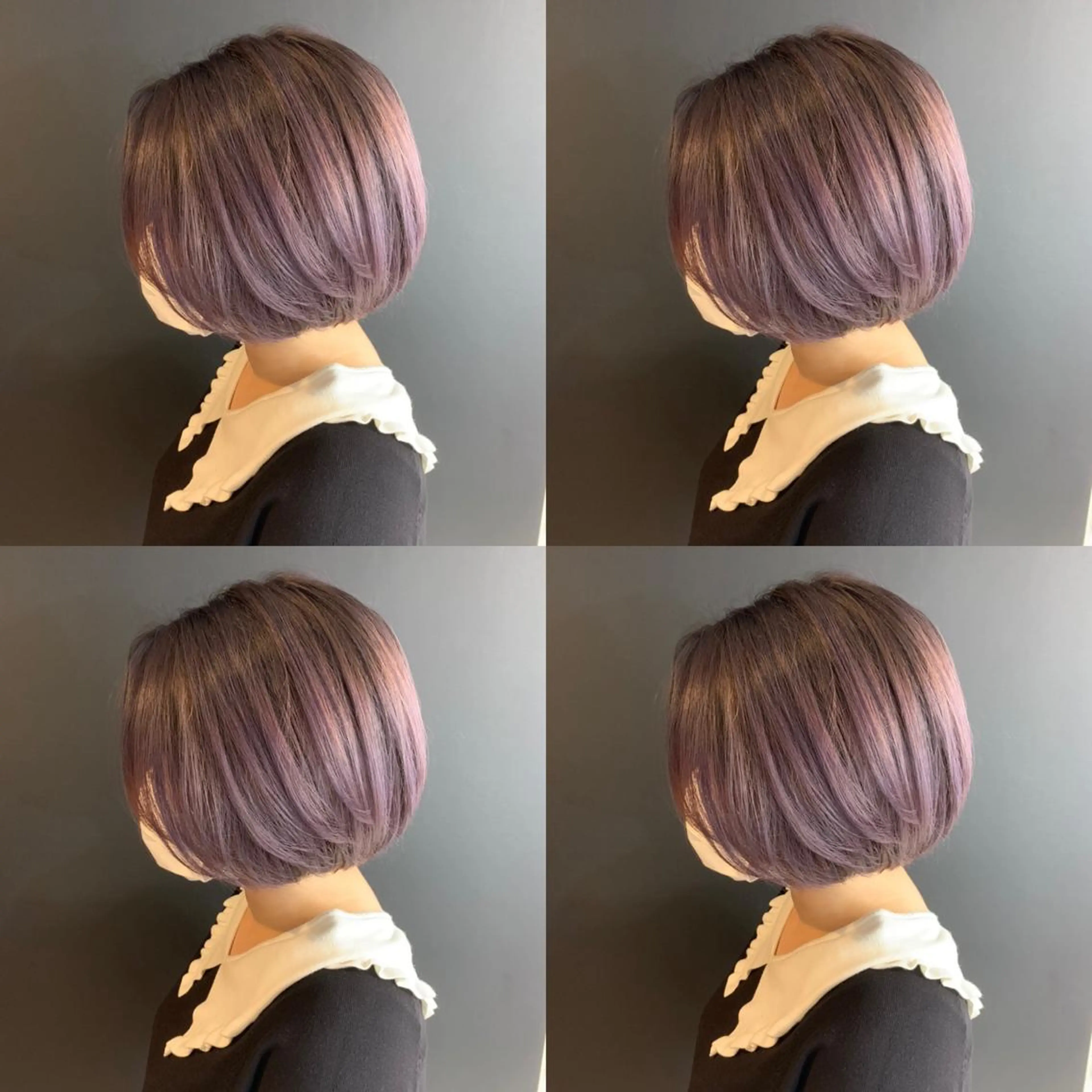 ショート カラー ラベンダーカラー ✨縮毛矯正✖︎顔周り レイヤー✨ナカムラのヘアスタイル