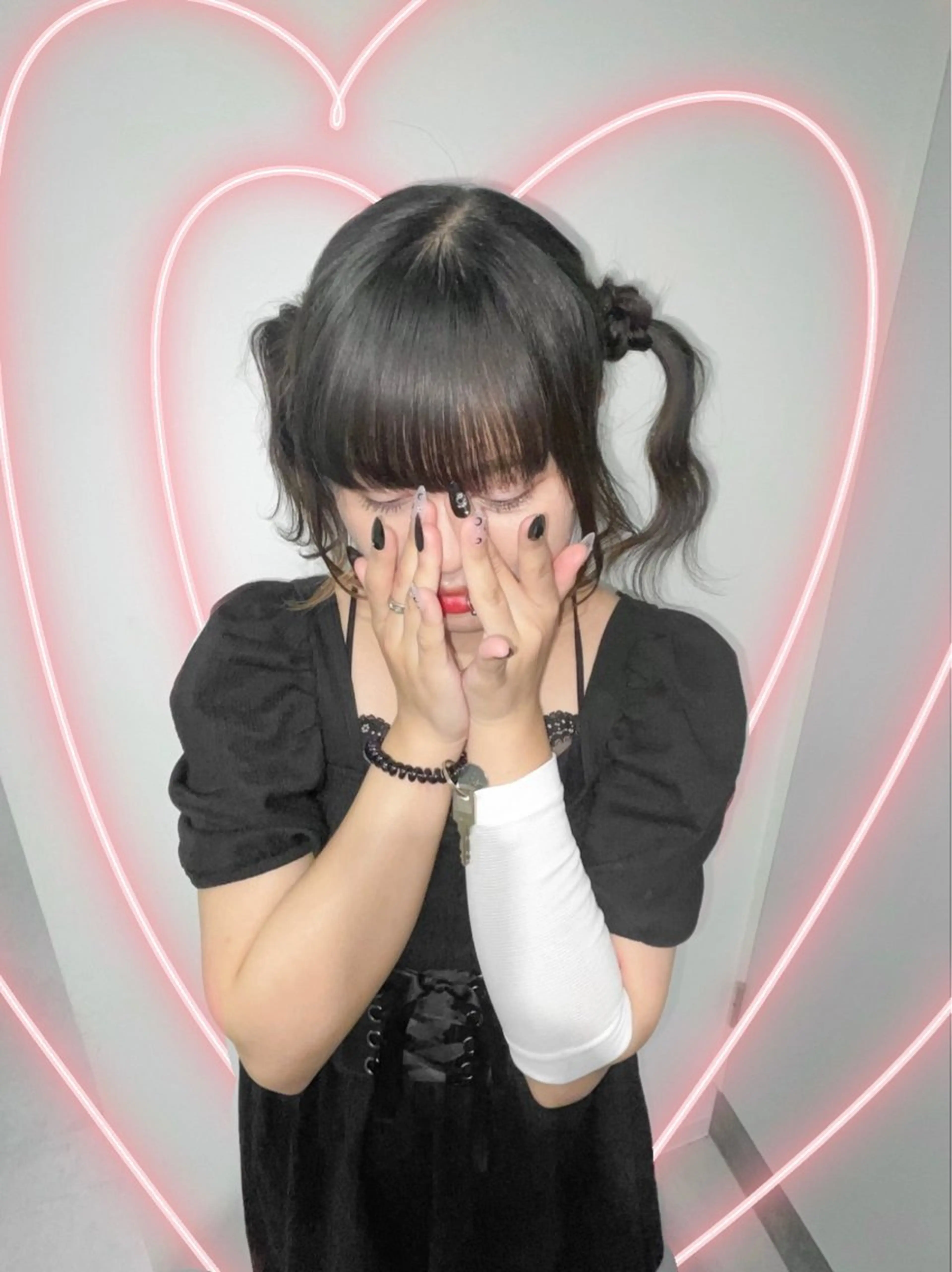 ミディアム ヘアアレンジ ダブルカラー,透け カラーHINARIのヘアスタイル