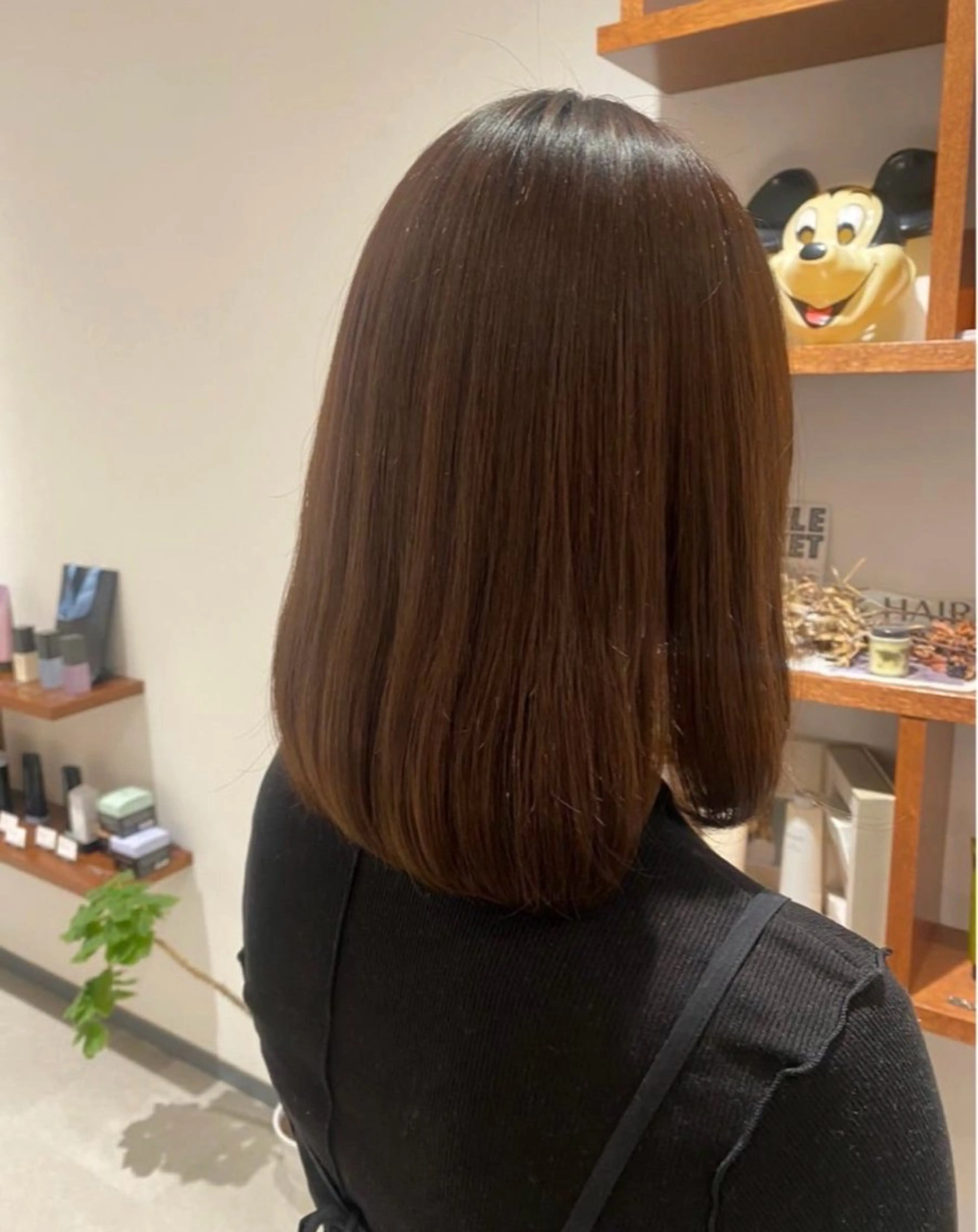 セミロング パーマ 無料カットモデル募集 飯塚新のヘアスタイル