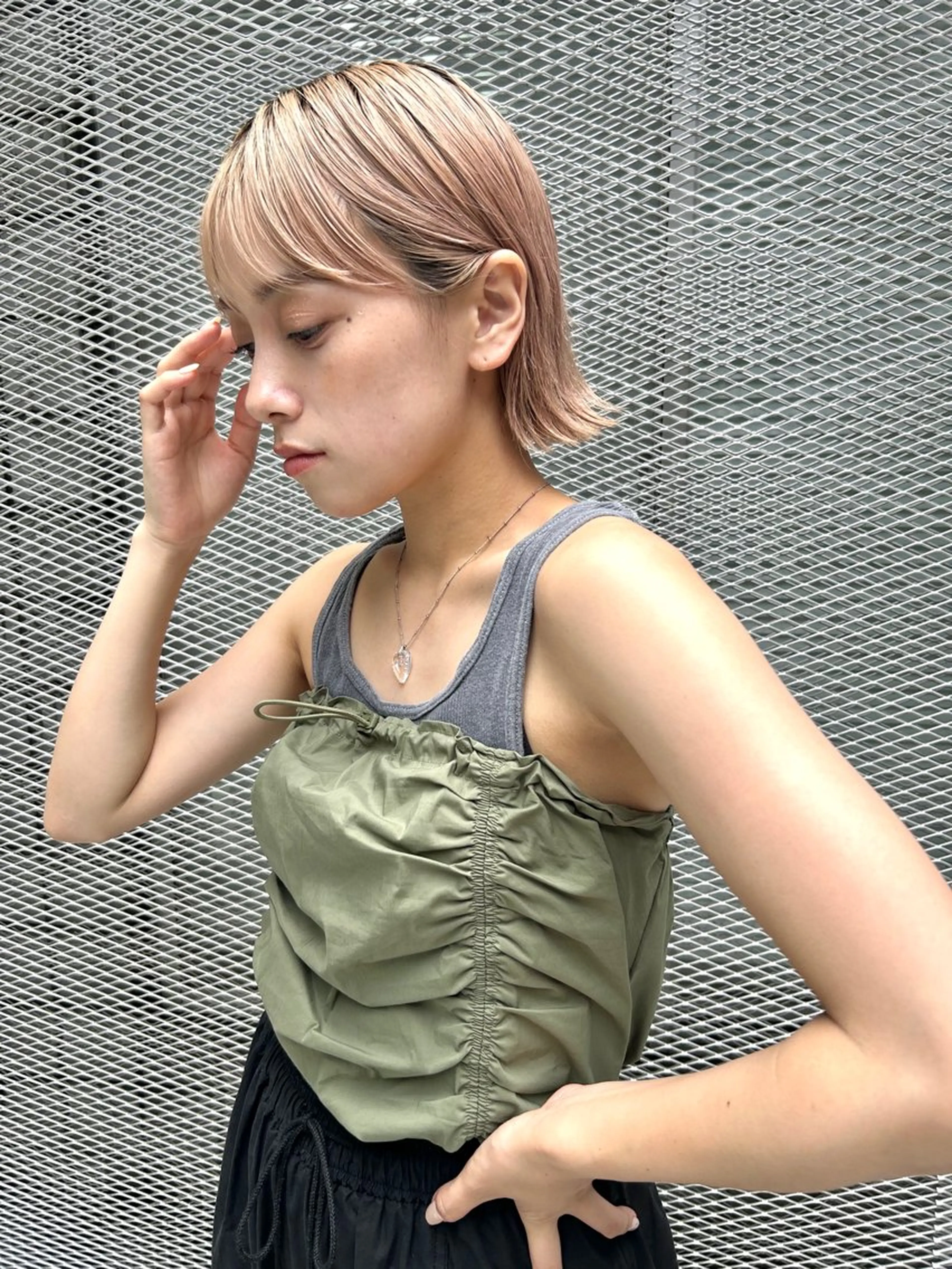 ミディアム カラー カット ヘアカラー トリートメント 一ノ瀬 暁のヘアスタイル