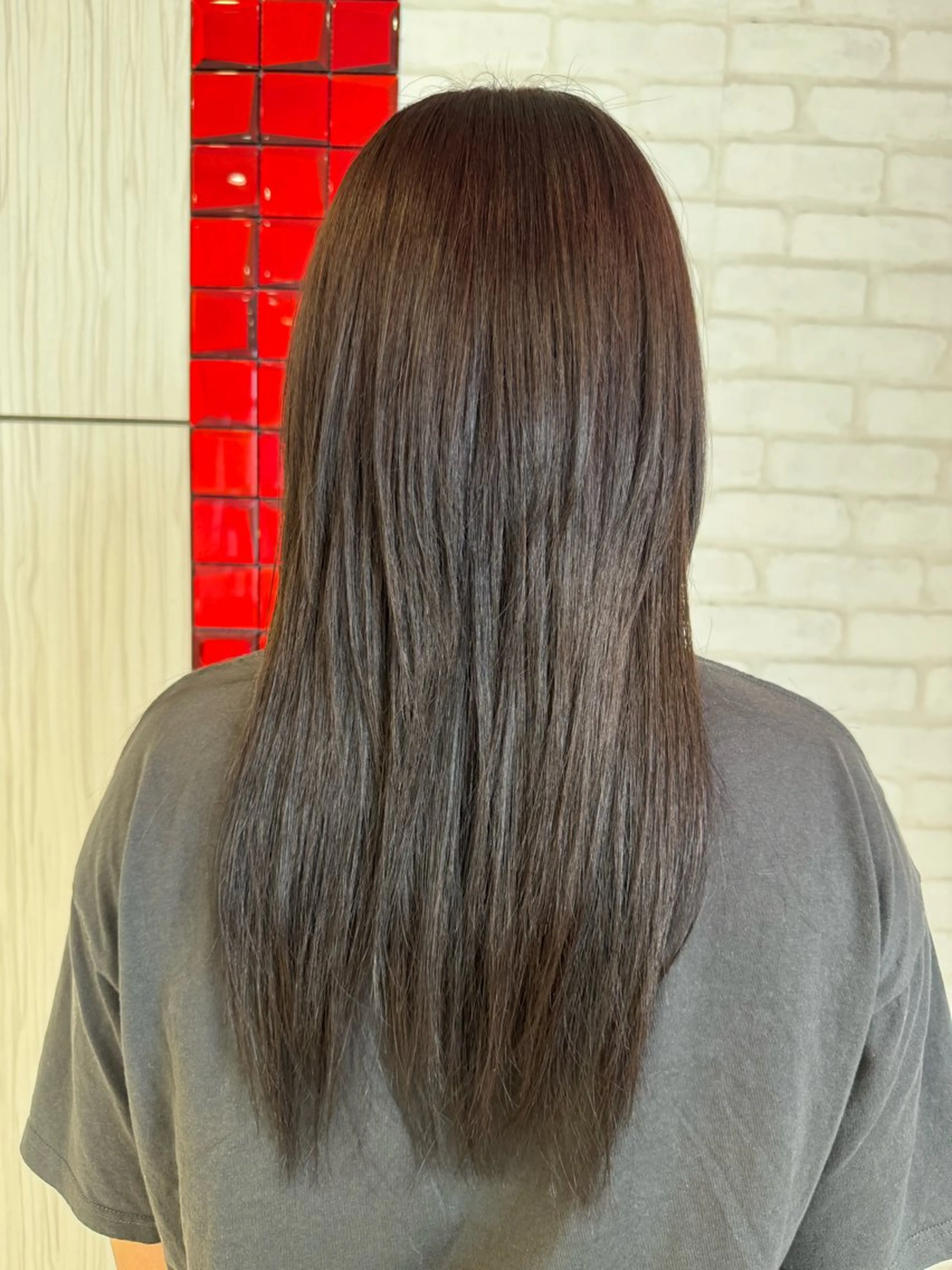 ロング 髪質改善 カット ヘアカラー トリートメント 松尾 怜奈のヘアスタイル