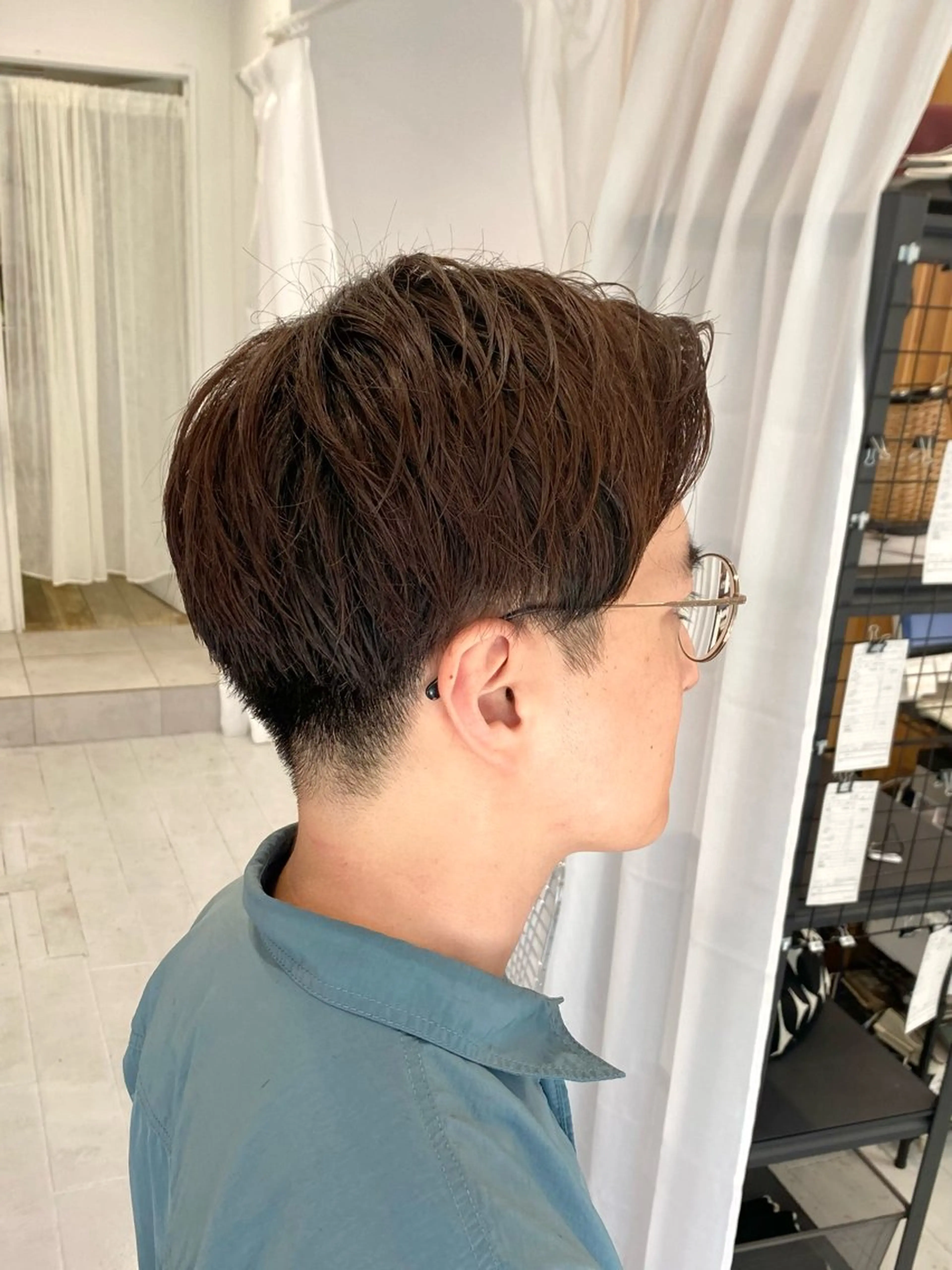 ショート メンズ カット ヘアカラー メンズカット/ニュア ンスパーマkaitoのヘアスタイル