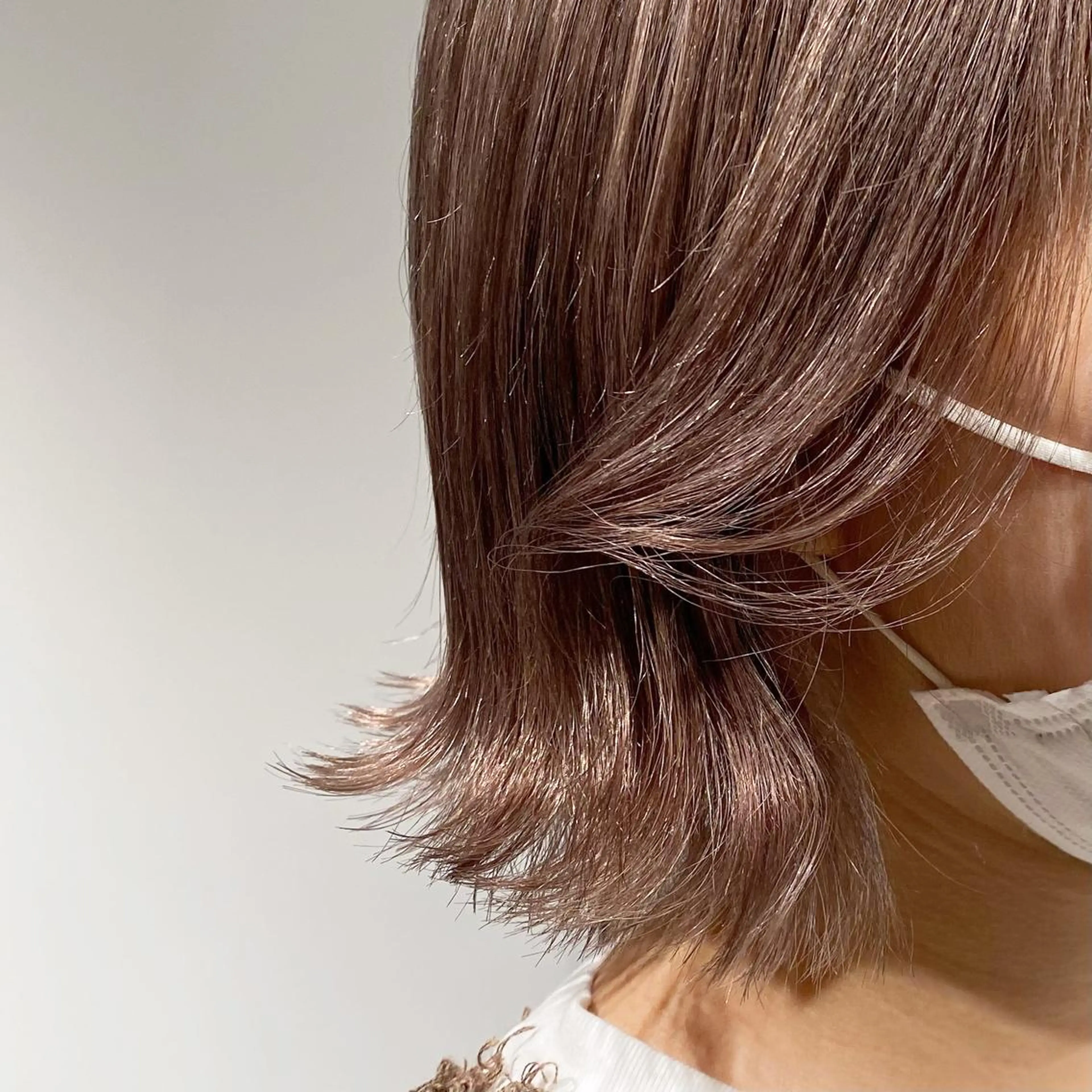 ミディアム カラー ベージュカラー ハイトーンカラー ヘアカラー アオヌマミユ☁️ /ボブ/ハイトーン/のヘアスタイル