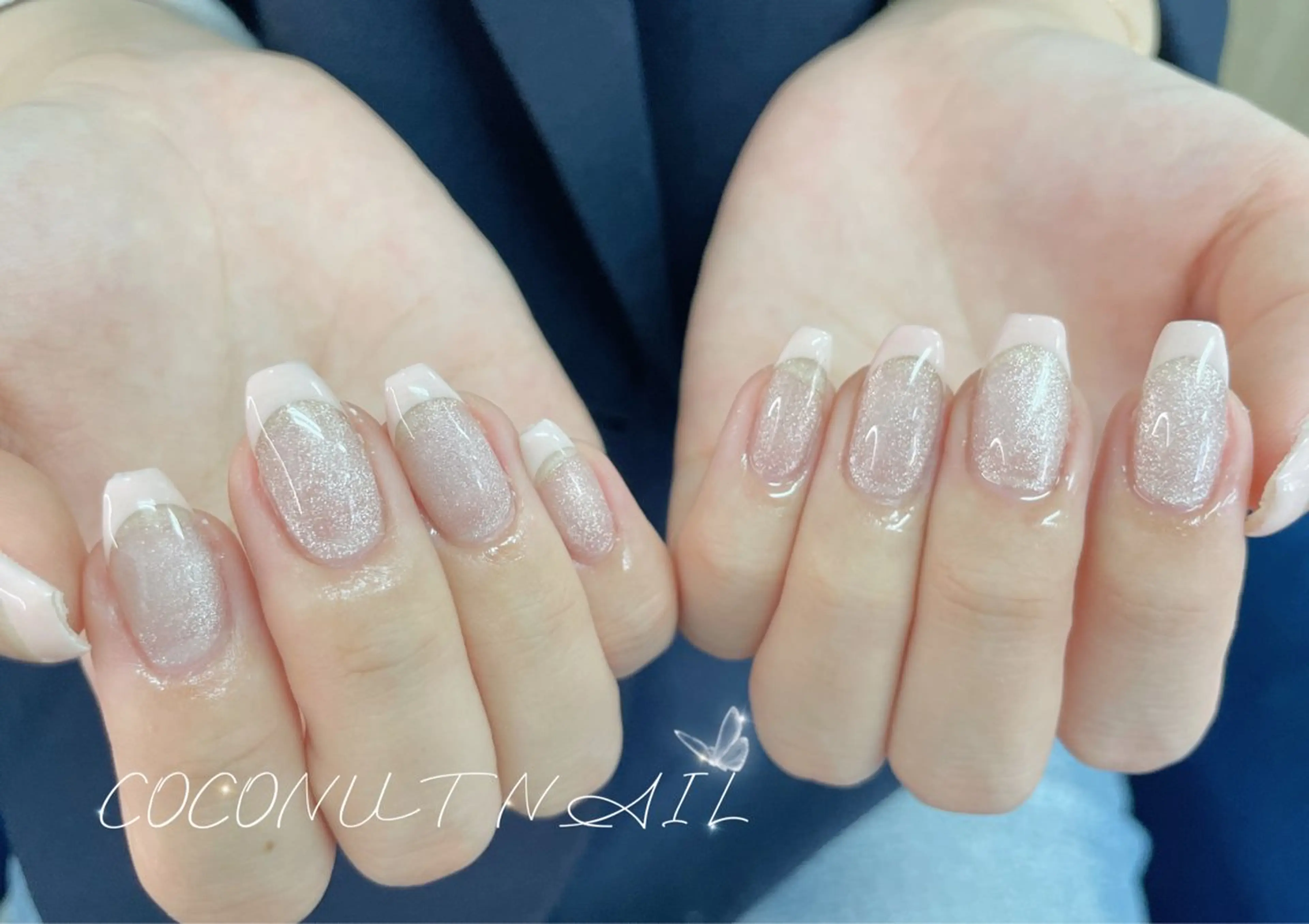 ネイル べっ甲ネイル フレンチネイル キラキラネイル マグネットネイル 大理石ネイル(マーブル) ハンドネイル 神田 ココナッツのネイルデザイン