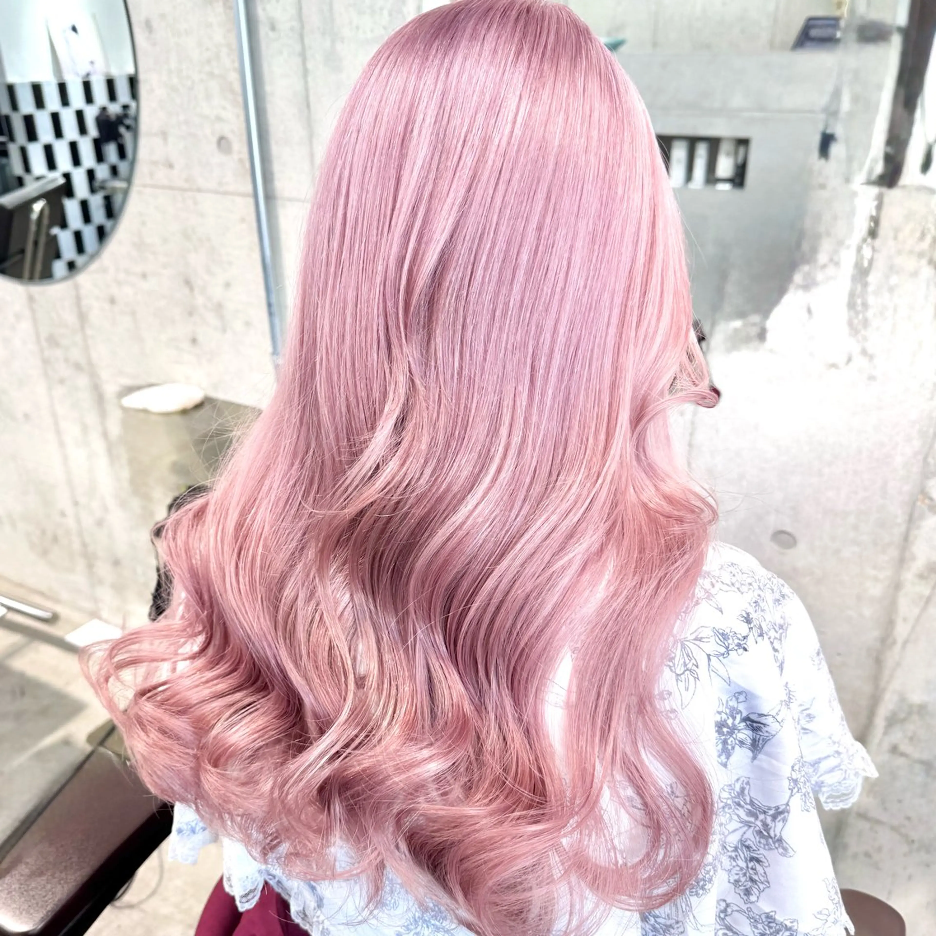 ミディアム カラー パーマ ヘアアレンジ メンズ キッズ ピンクカラー カット ヘアカラー トリートメント 💖オタク美容師 ꒰ঌ♡モモ♡໒꒱のヘアスタイル