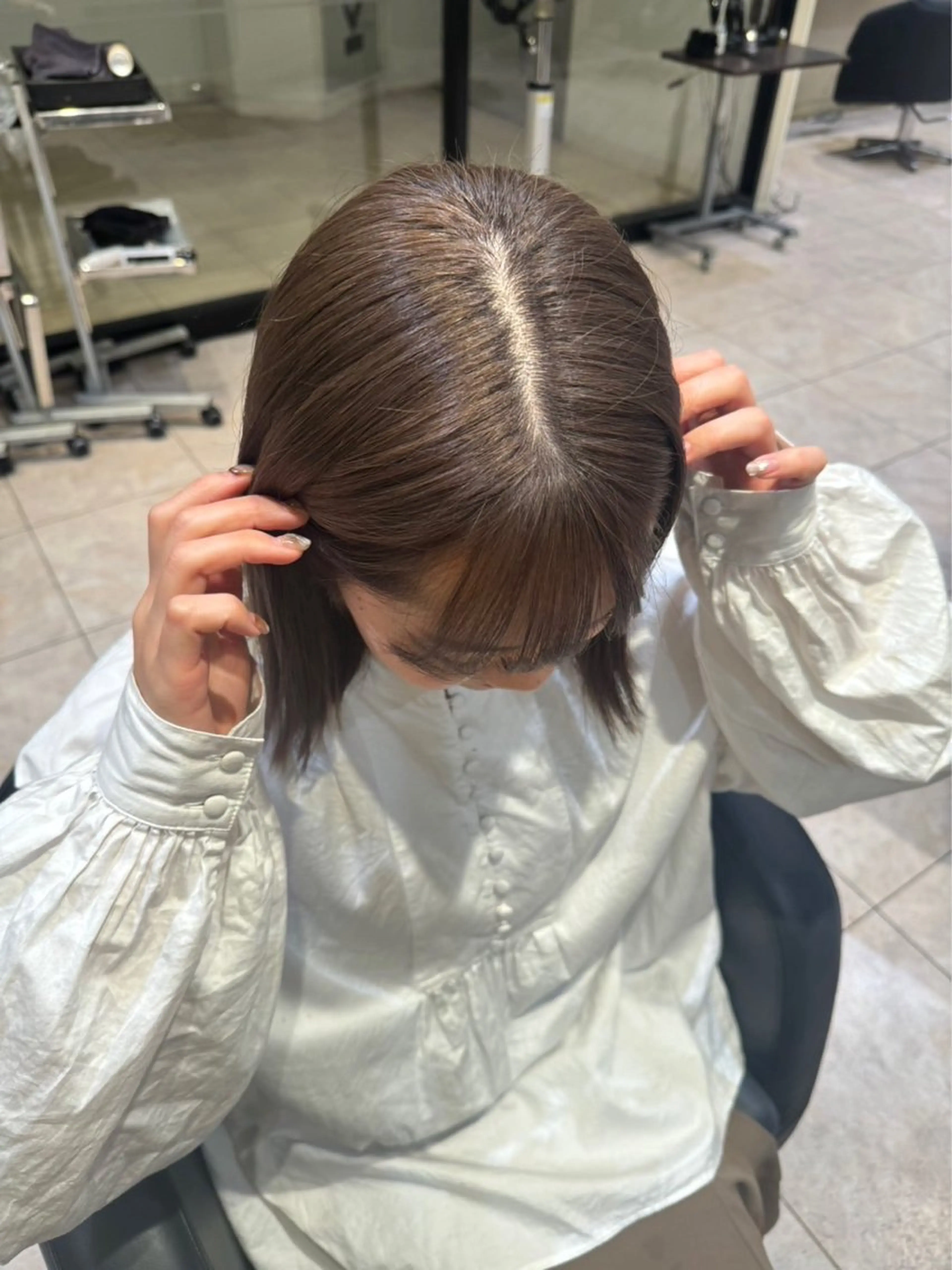 ミディアム カラー カット ヘアカラー 赤み消しカラー🌱 YUZUKI🫧のヘアスタイル