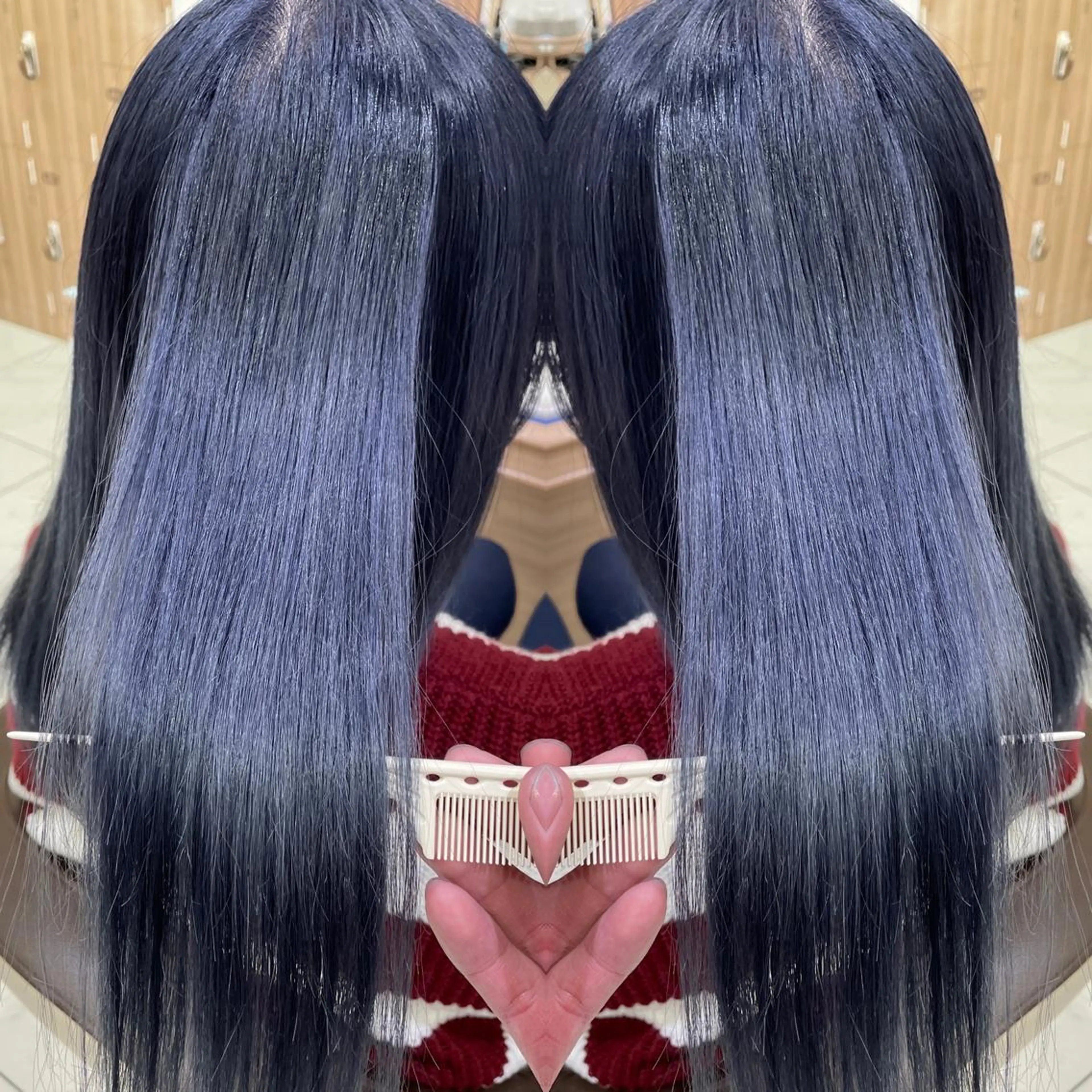 セミロング カラー 韓国レイヤー×透明感 カラー/山崎一輝のヘアスタイル