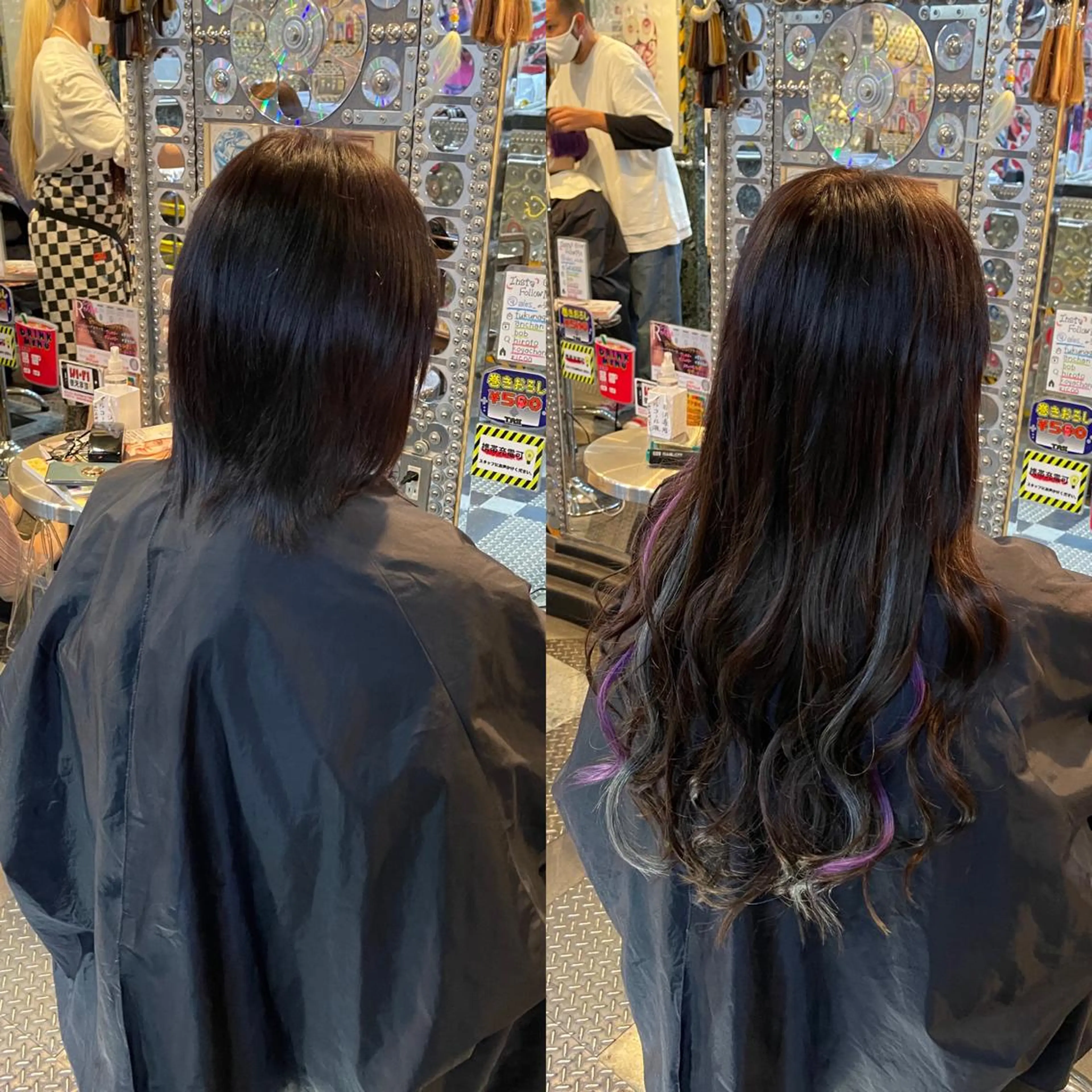 ショート カラー パーマ ヘアアレンジ マツエク・マツパ エクステ ショートヘア ウルフカット 🌈派手髪エクステ ブレイズ🌈ひろとのヘアスタイル