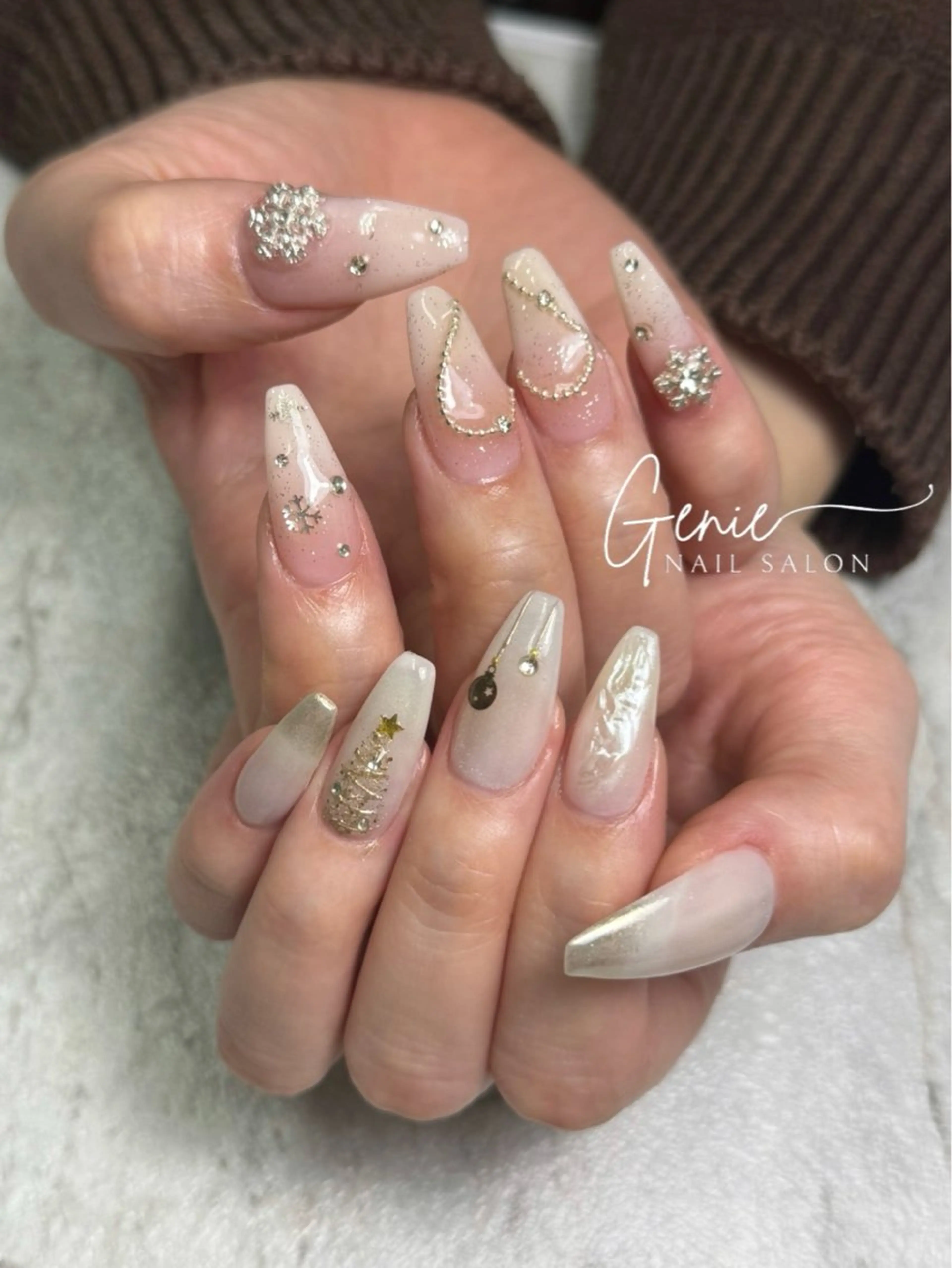 ネイル 韓国ネイル ワンホンネイル ハンドネイル Nail salon Genieのネイルデザイン