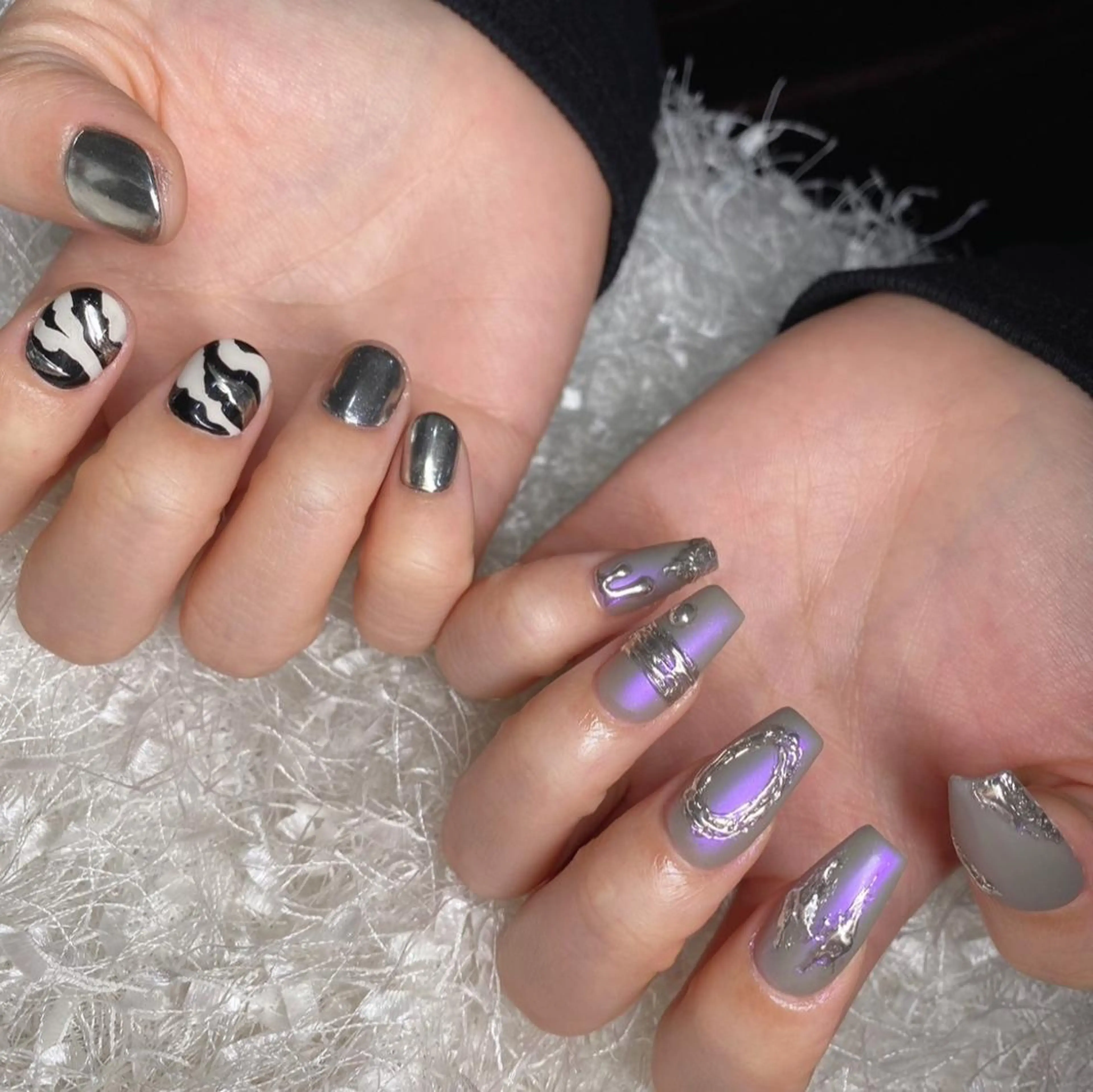 ネイル 長さ出し フレンチネイル ジェルネイル グラデーション 韓国ネイル ハンドネイル Nail&eye Belire 新宿のネイルデザイン