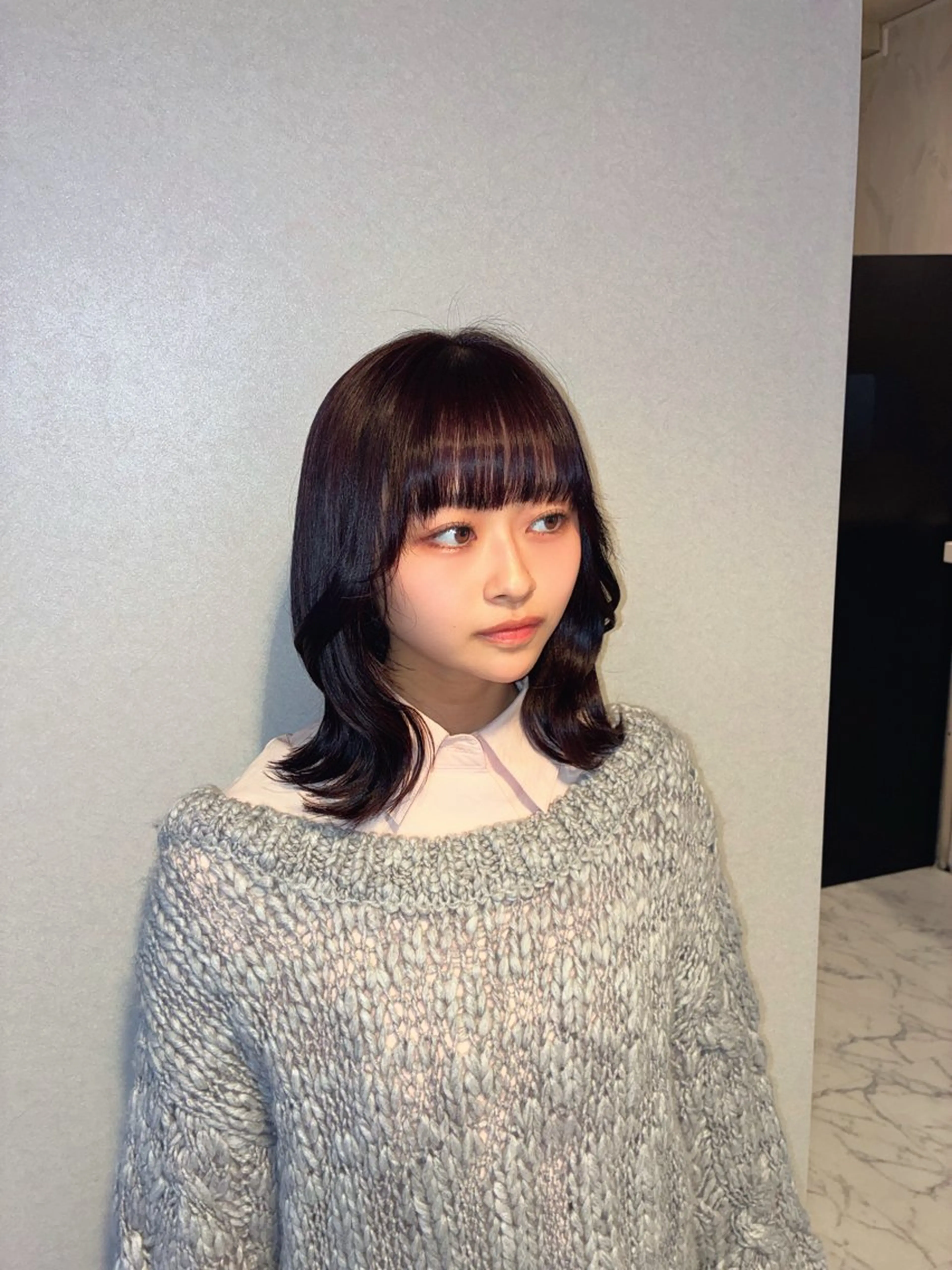 カラー ブラウンカラー ラベンダーカラー ピンクカラー ピンクラベンダー ピンクラベンダーブラウン ハナダ メイのヘアスタイル