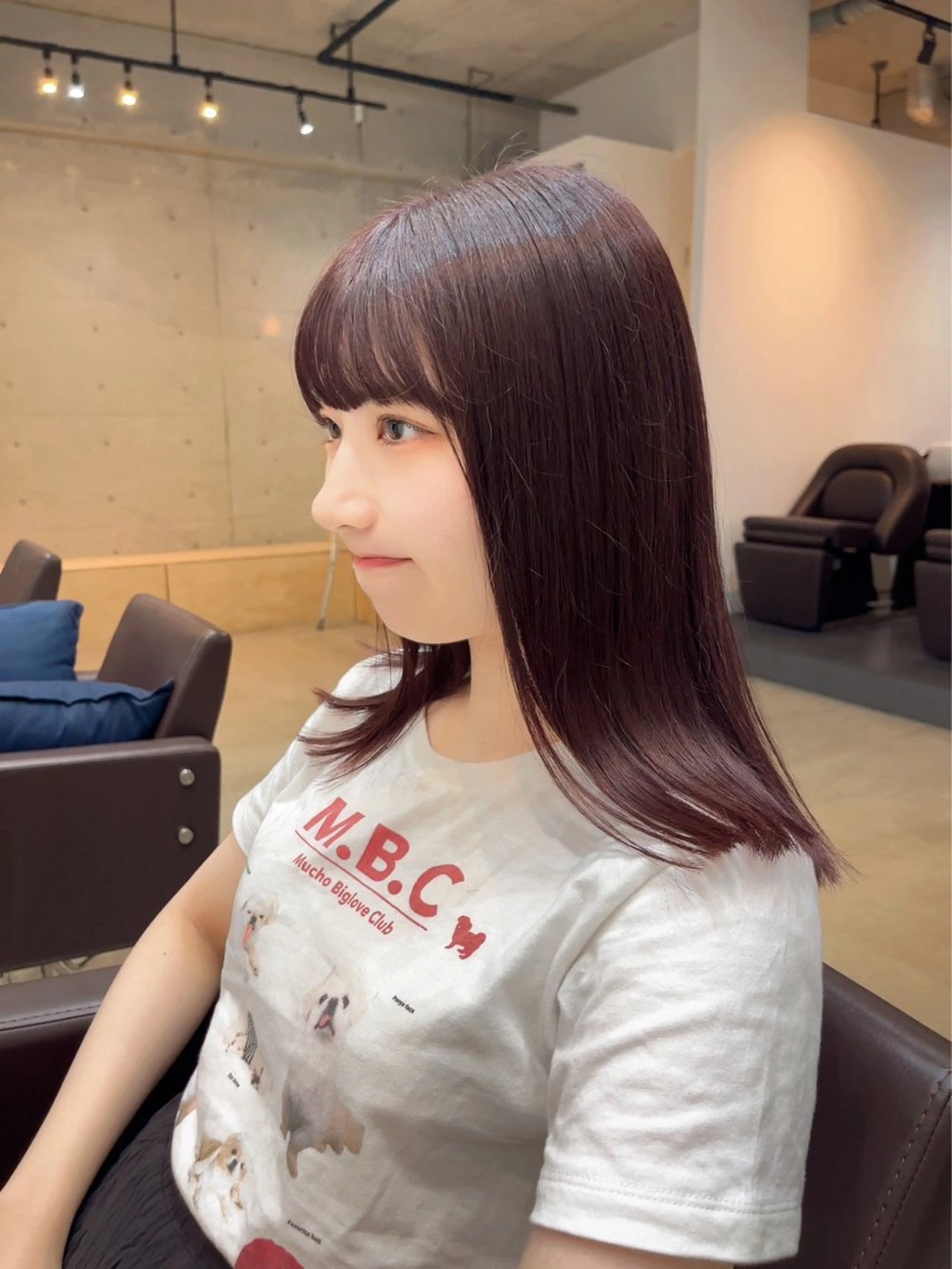 ミディアム カラー 【表参道】Ruri デジタルパーマのヘアスタイル