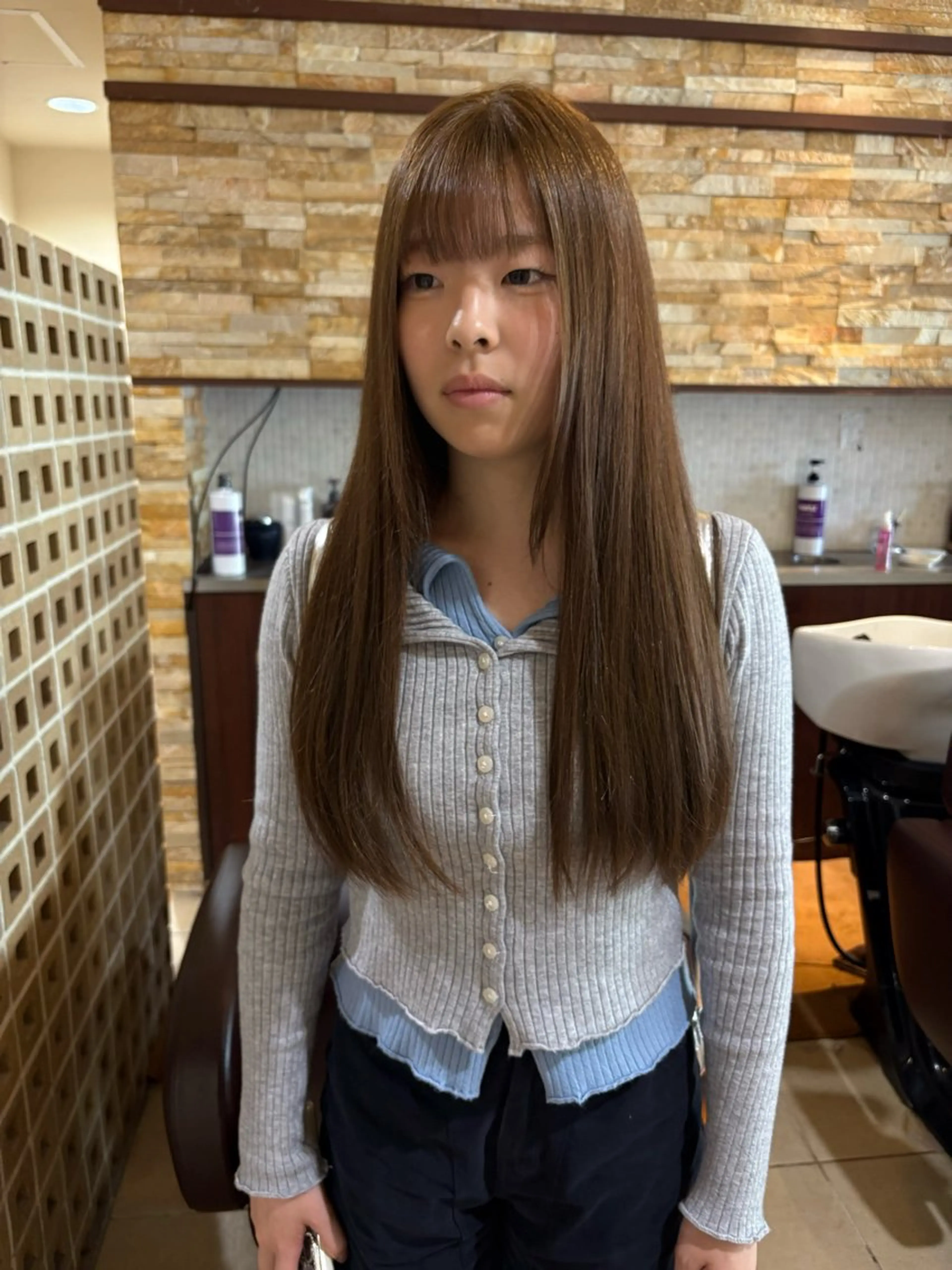 ロング カラー ブリーチ ダブルカラー ブリーチなしカラー ベージュ/ Yunaのヘアスタイル