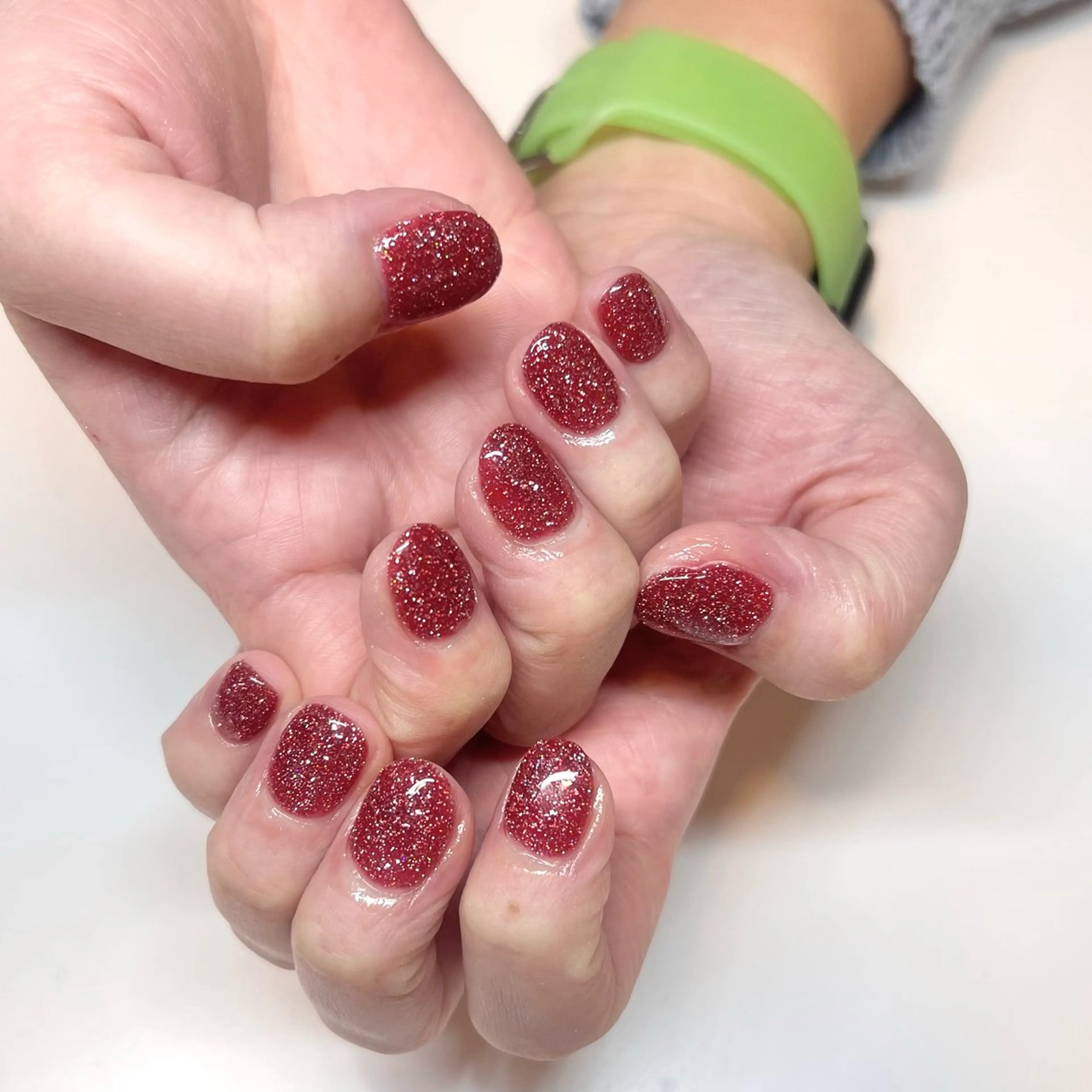 ネイル フラッシュネイル 赤色 the464 yunaのネイルデザイン