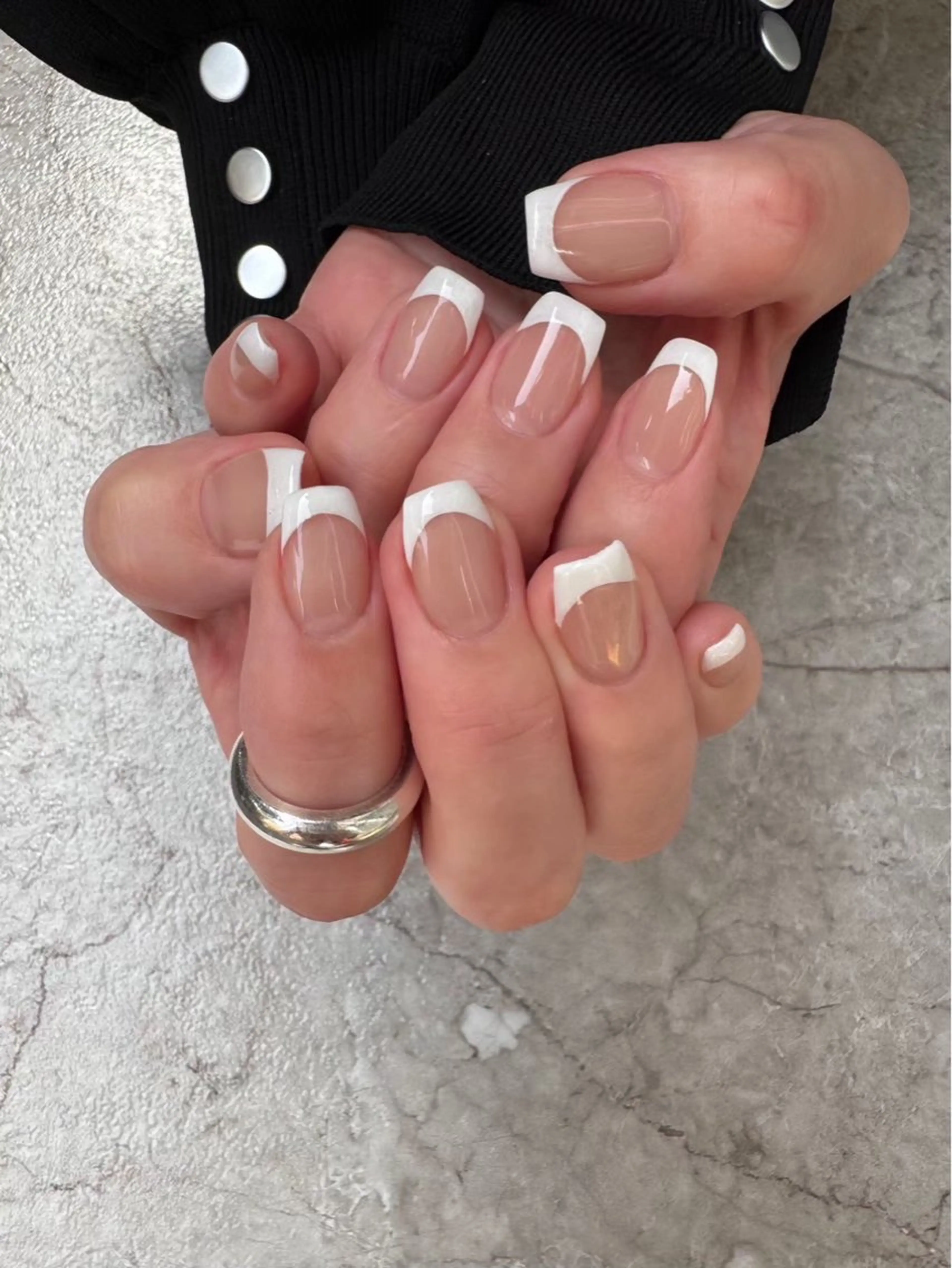 ネイル フレンチネイル MANAMI W【今福鶴見店】のネイルデザイン