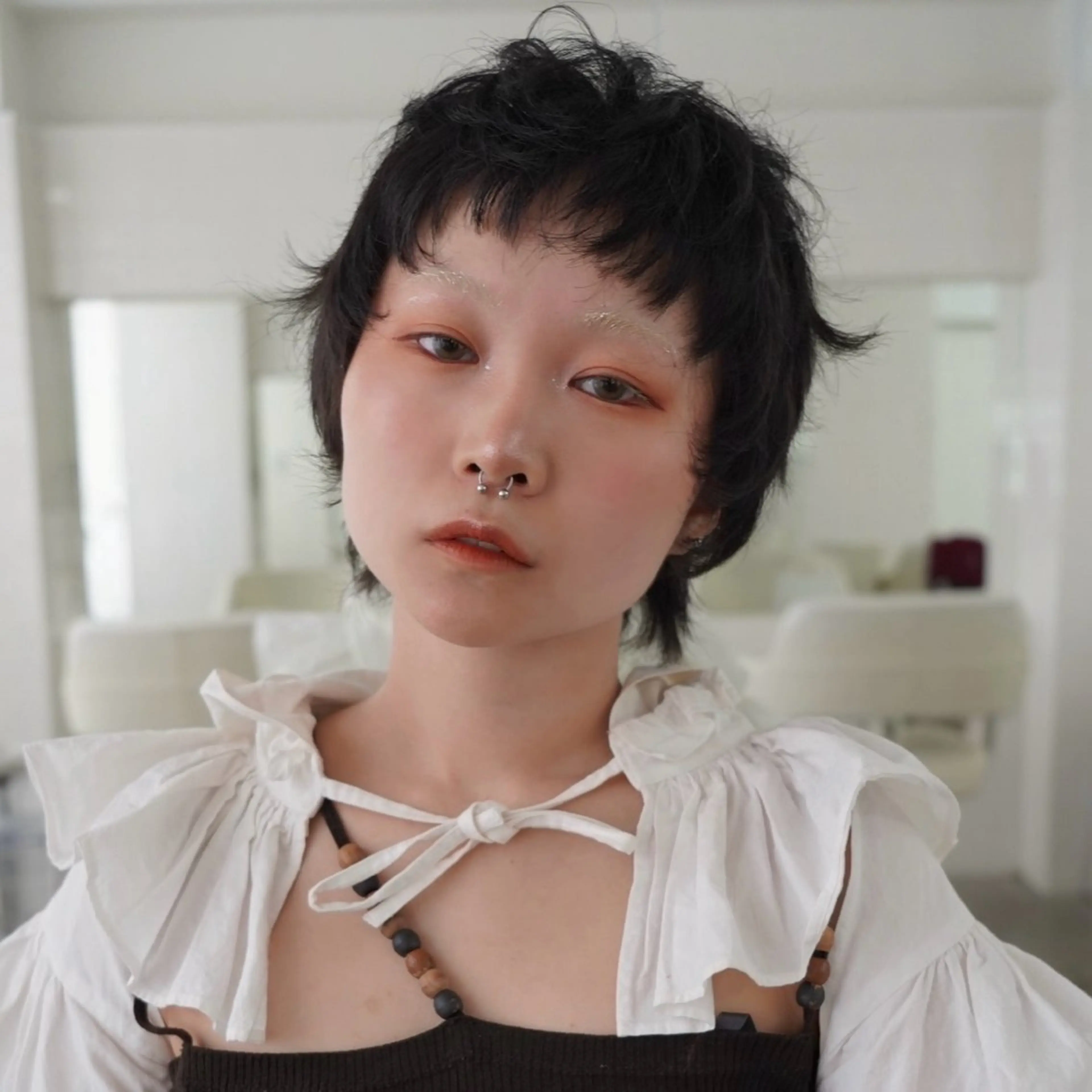 ショート カラー パーマ カット パーマ 繭所属・こはる／ハードパーマ /癖毛風パーマ🧃のヘアスタイル