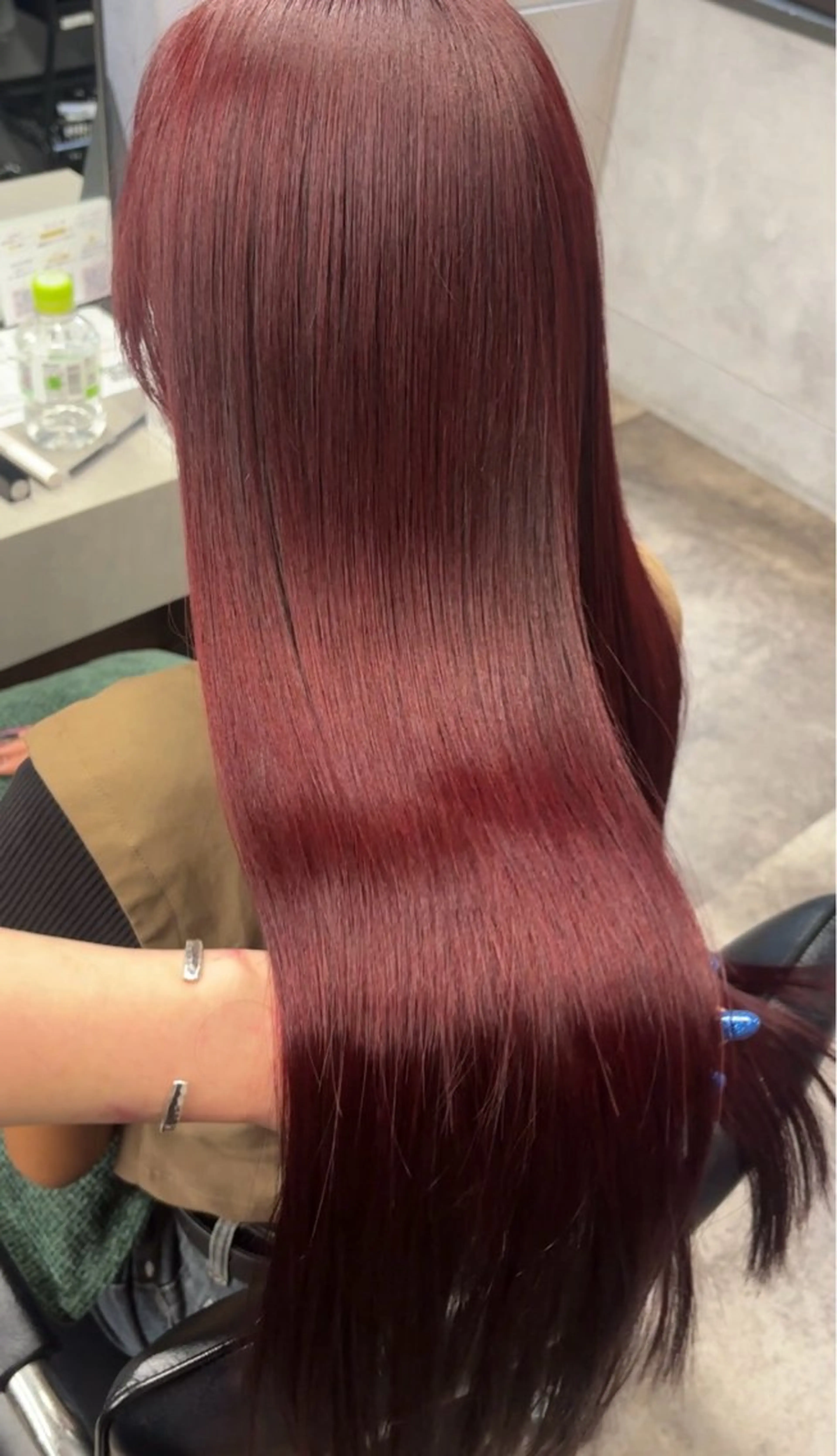 ロング カラー ブリーチ ダブルカラー ブリーチなしカラー レッドカラー 髪質改善/レイヤーカ ット/ASAKA🤍のヘアスタイル