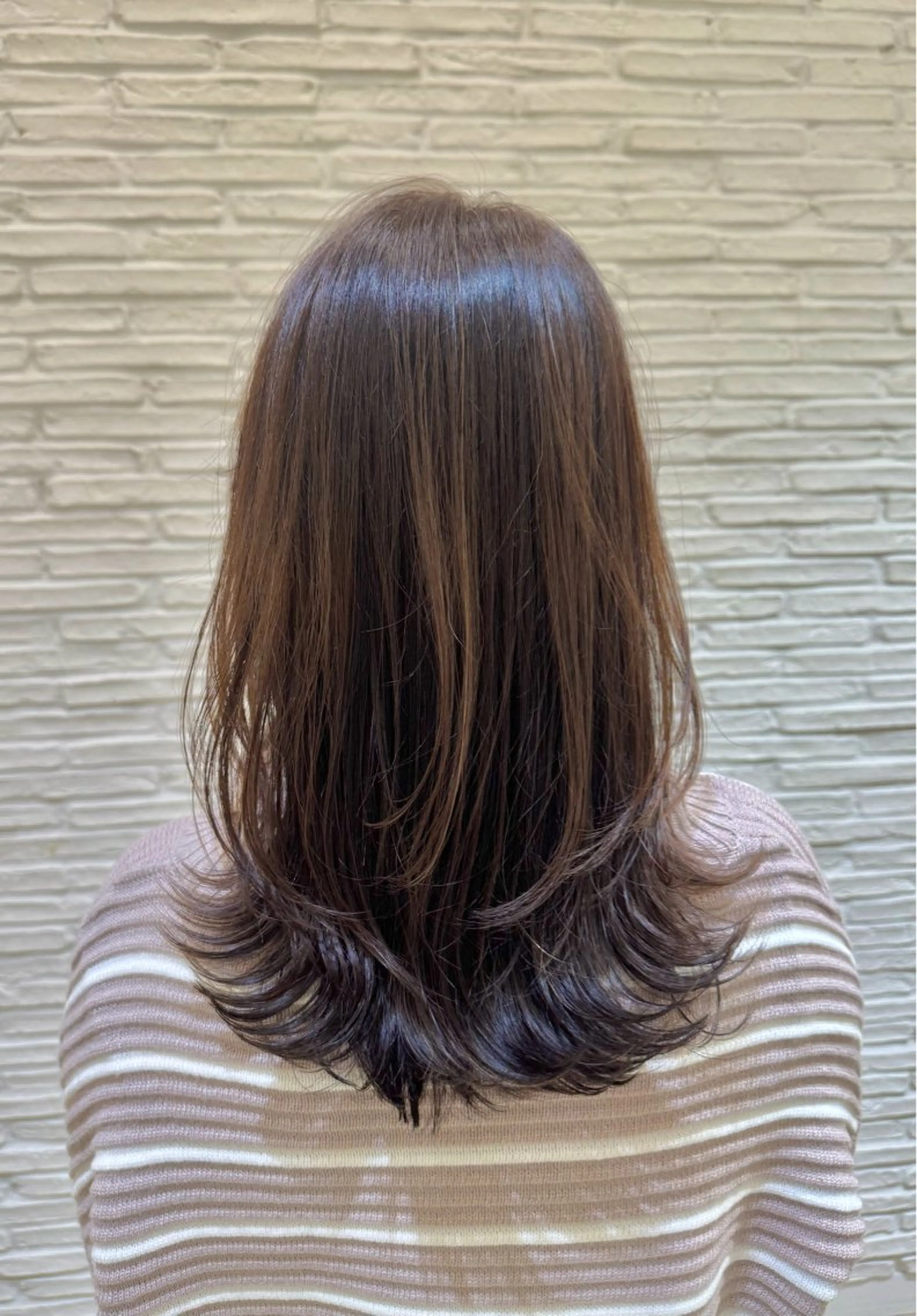 セミロング 髪質改善 レイヤーカット トリートメント amie by AFLOAT 浦和店のヘアスタイル