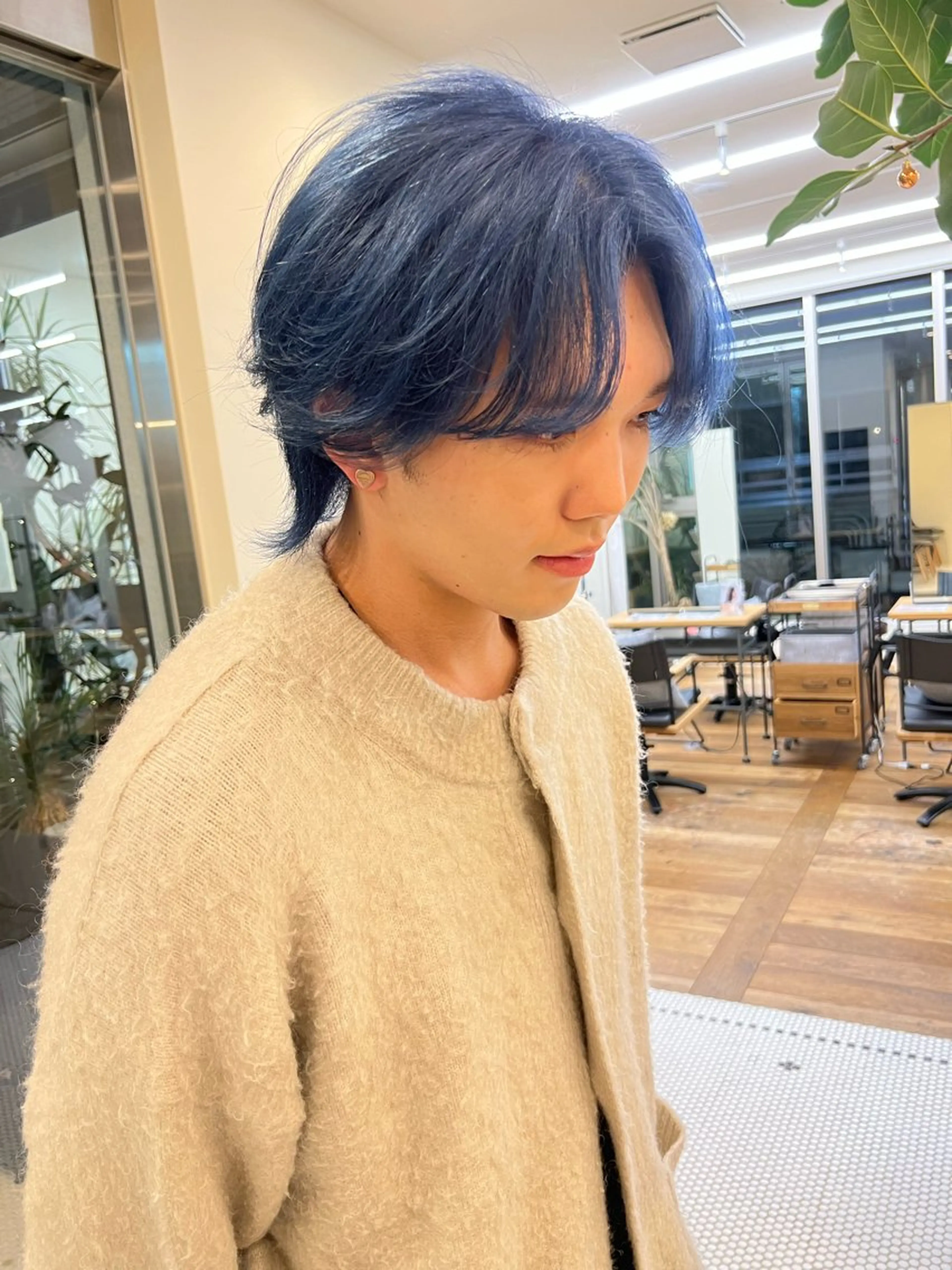 ロング カラー メンズ メンズブリーチ メンズハイトーン ブリーチ ハイトーンカラー カット ヘアカラー トリートメント 抜きっぱなしブロンド /ハイトーン/カナタのヘアスタイル