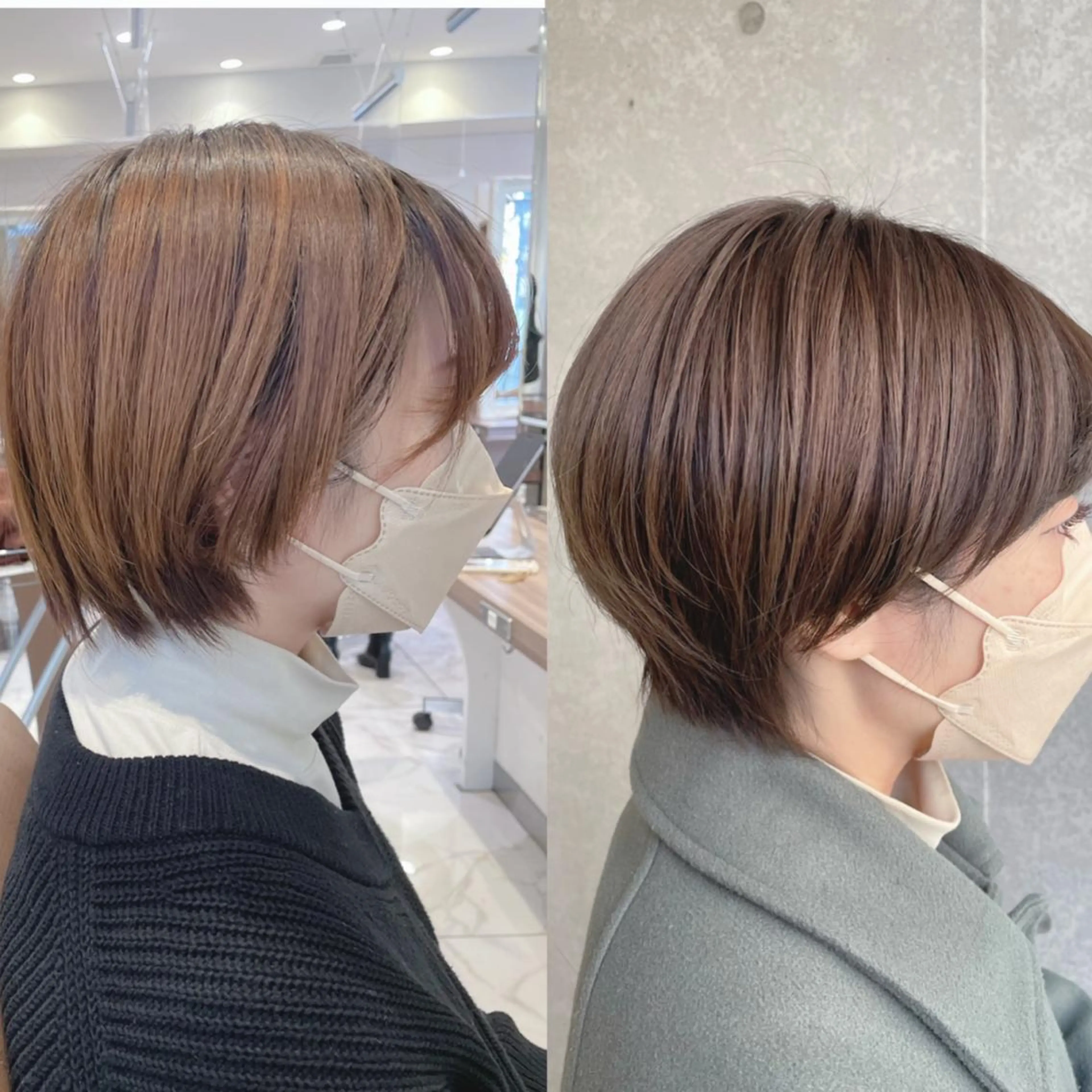 ショート カット ヘアカラー トリートメント 🧸ショートカット 🤎店長anju🪽のヘアスタイル