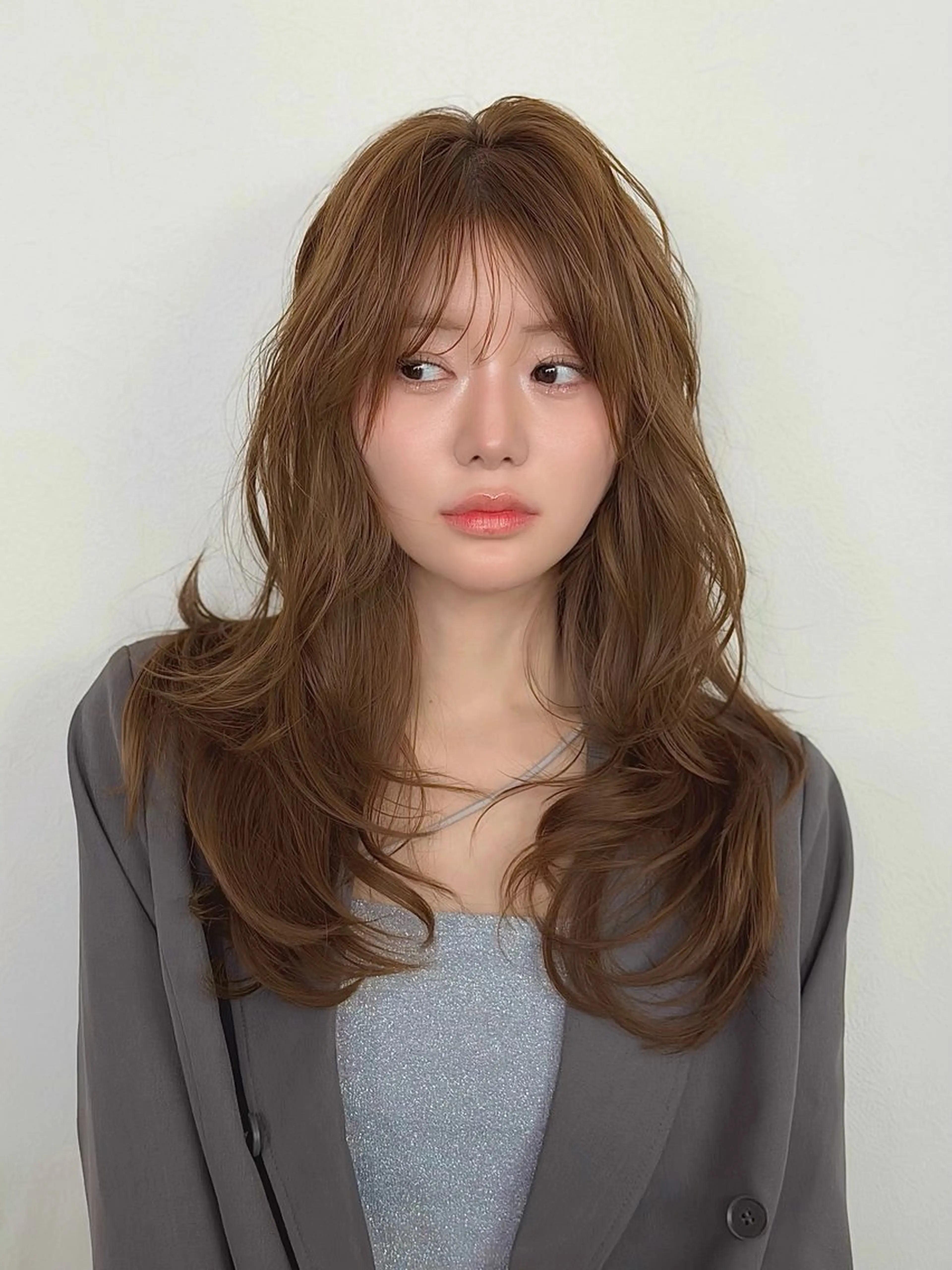 セミロング レイヤーカット カット ヘアカラー トリートメント ✨透明感カラー/縮毛 恵比寿HAYATO✨のヘアスタイル